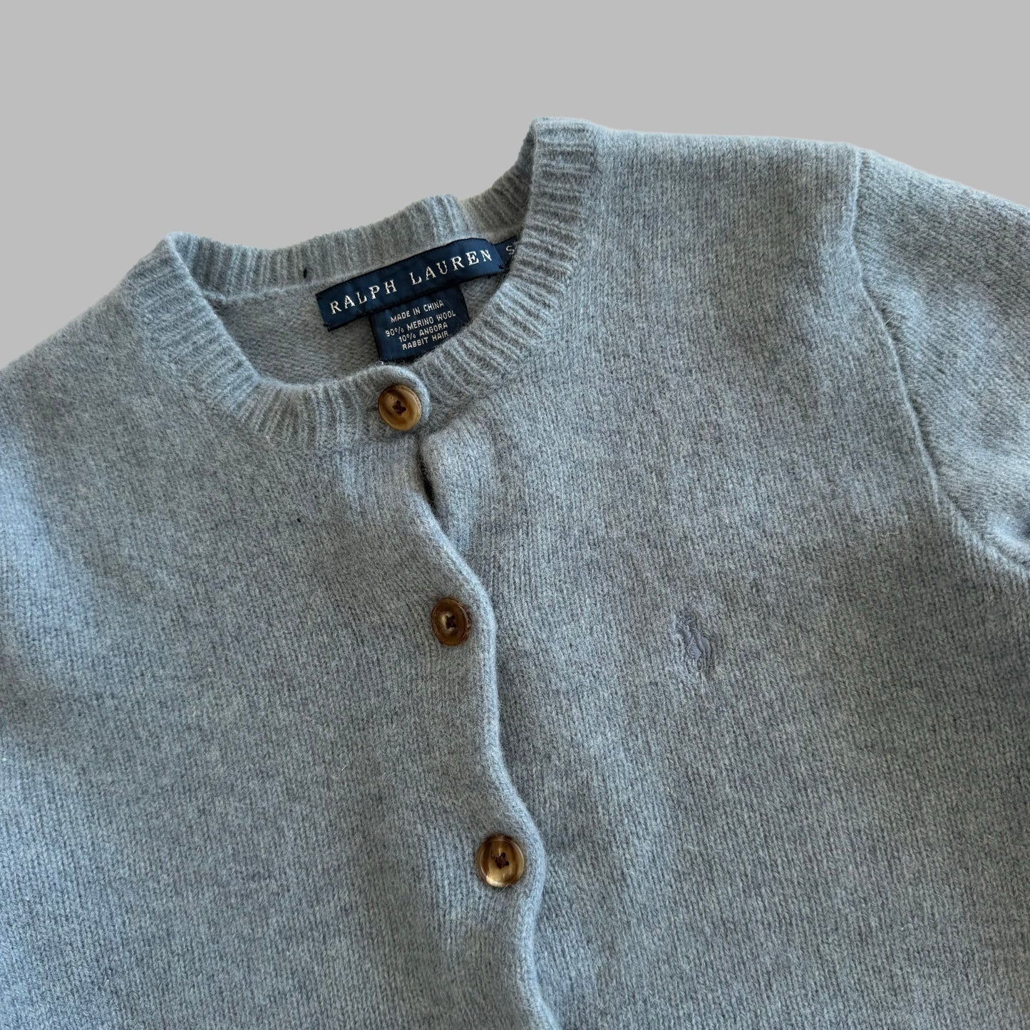 Y2K Polo Ralph Lauren Lightweight Wool Cardigan - S