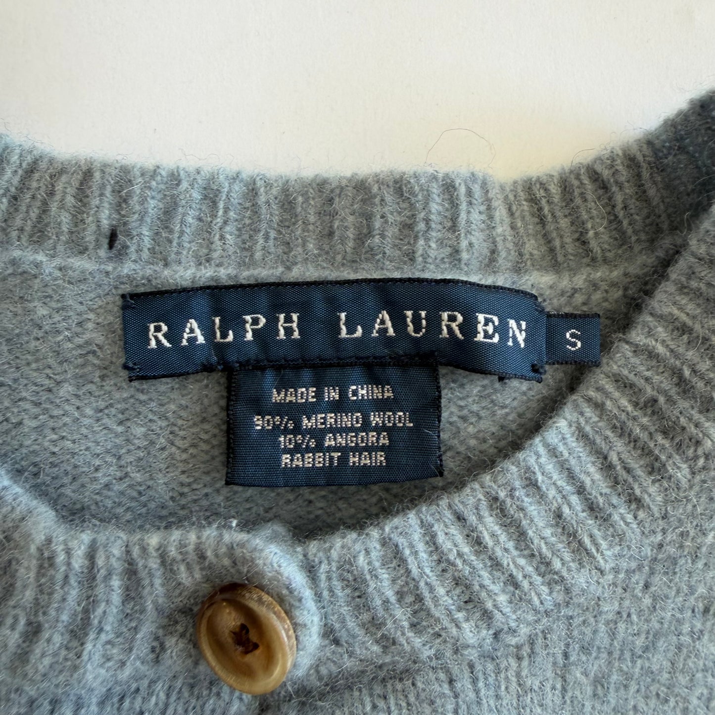 Y2K Polo Ralph Lauren Lightweight Wool Cardigan - S
