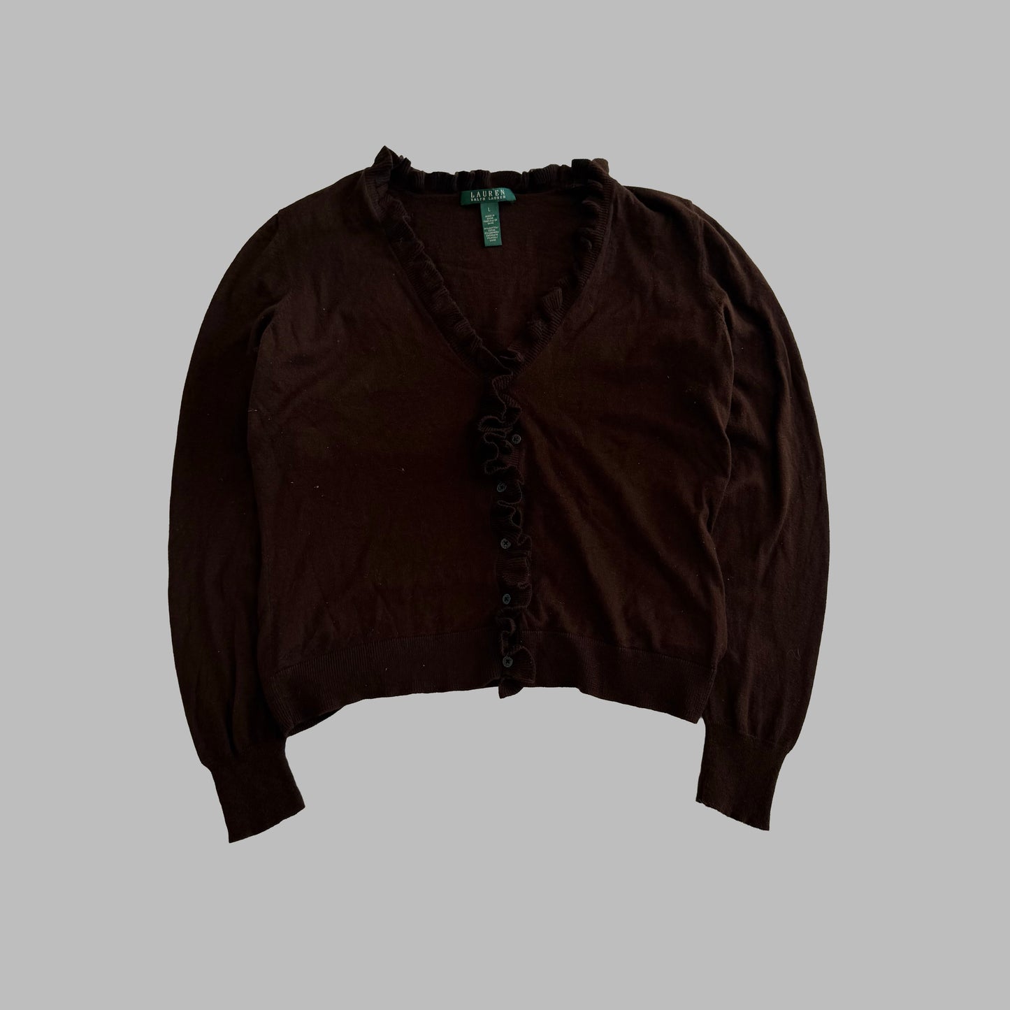 Y2K Polo Ralph Lauren Lightweight Cardigan - L