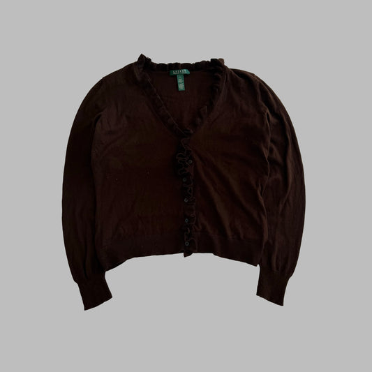 Y2K Polo Ralph Lauren Lightweight Cardigan - L