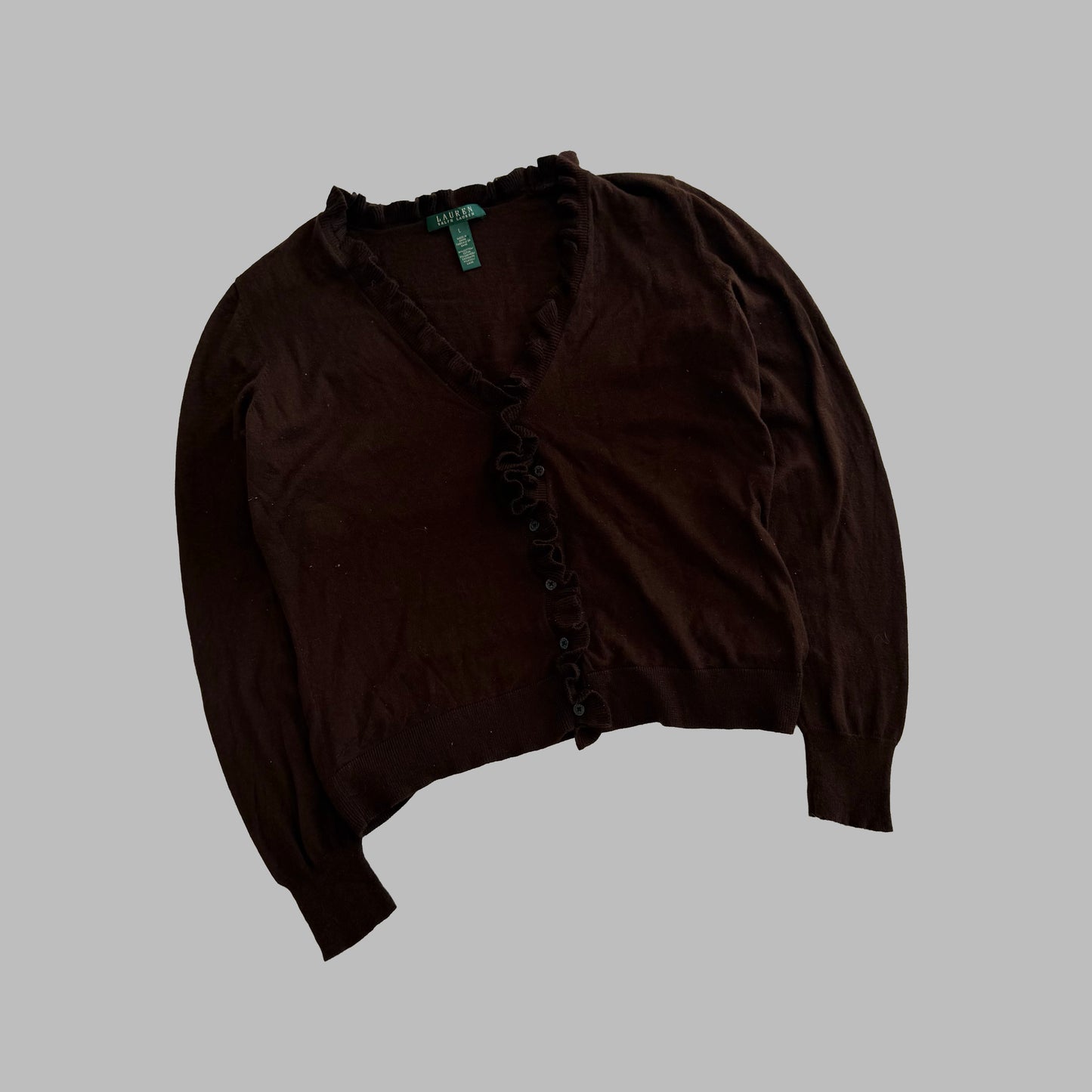 Y2K Polo Ralph Lauren Lightweight Cardigan - L