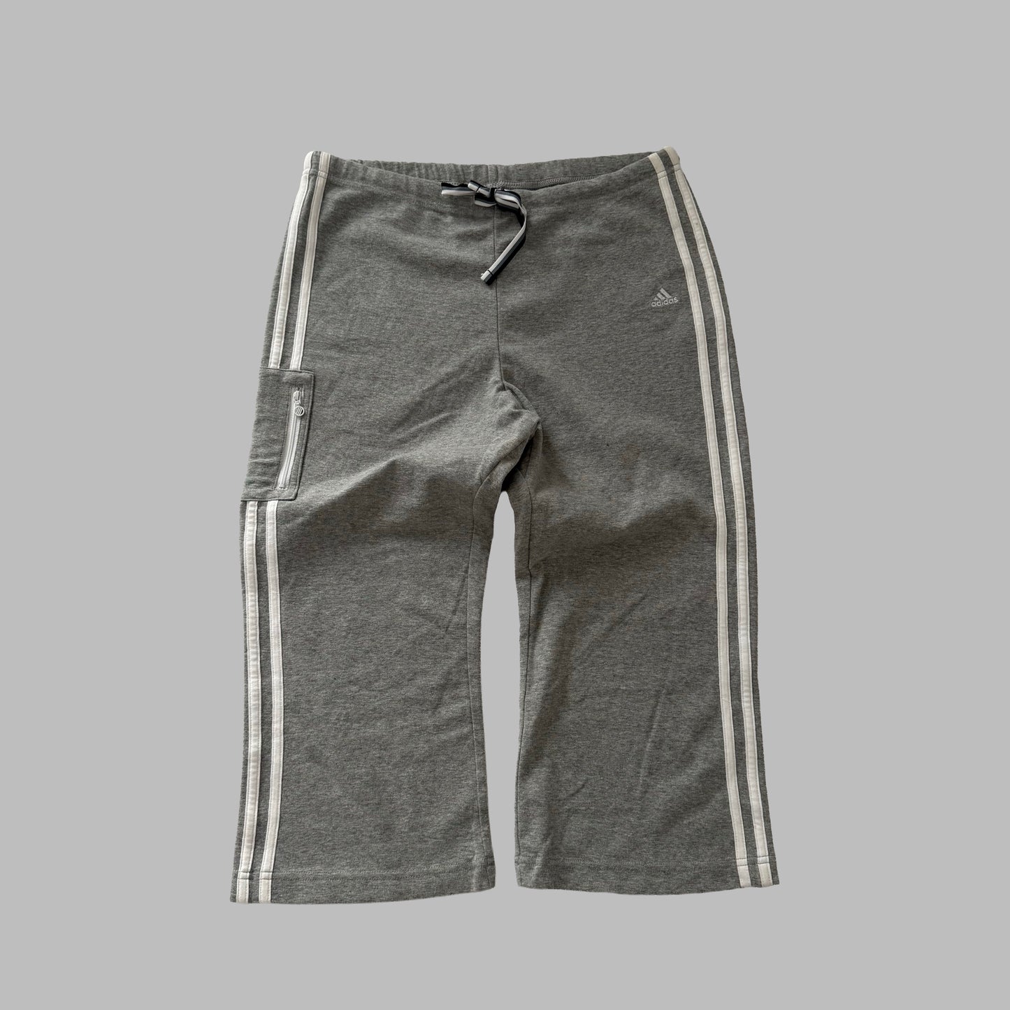 Y2K Adidas Three Stripe Cotton Capris - M
