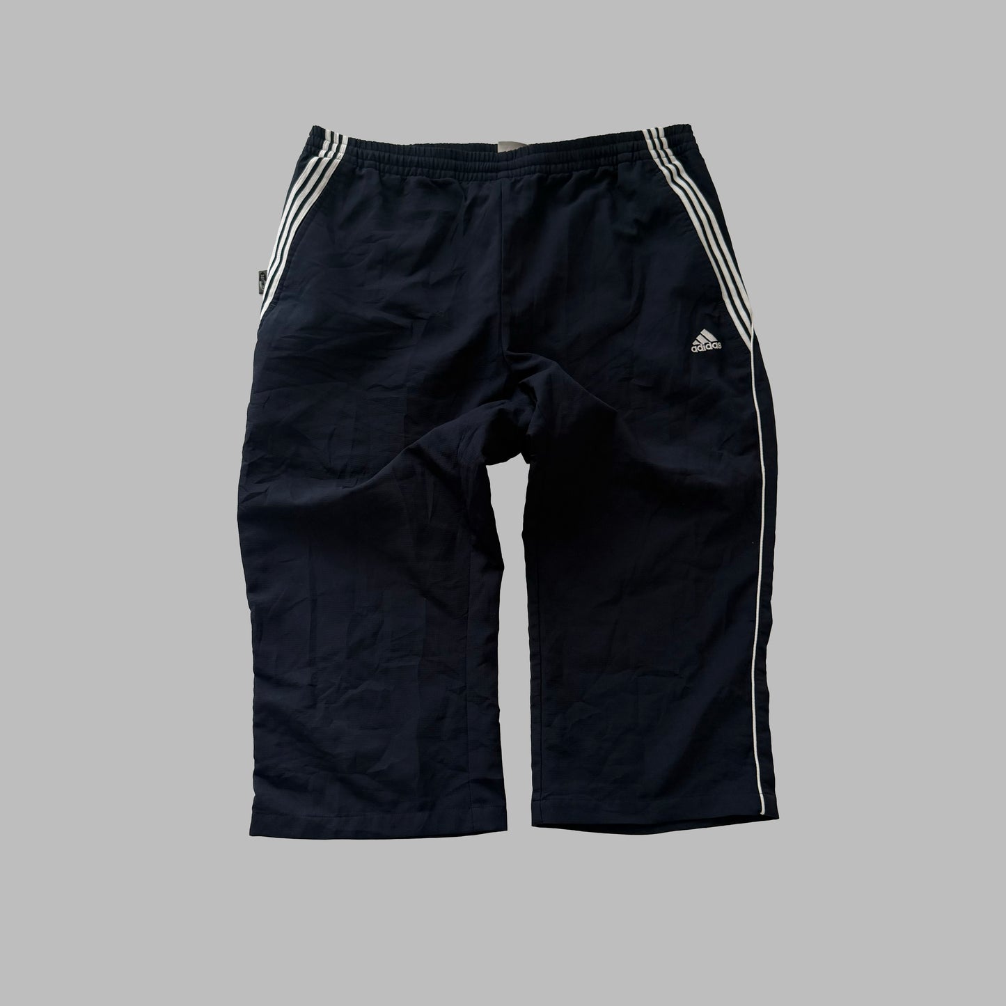 Y2K Adidas Three Stripe Track Capris - M