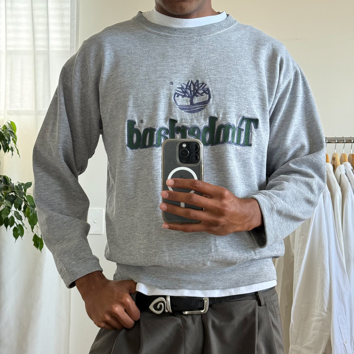 90s Timberland Embroidered Sweatshirt - Large
