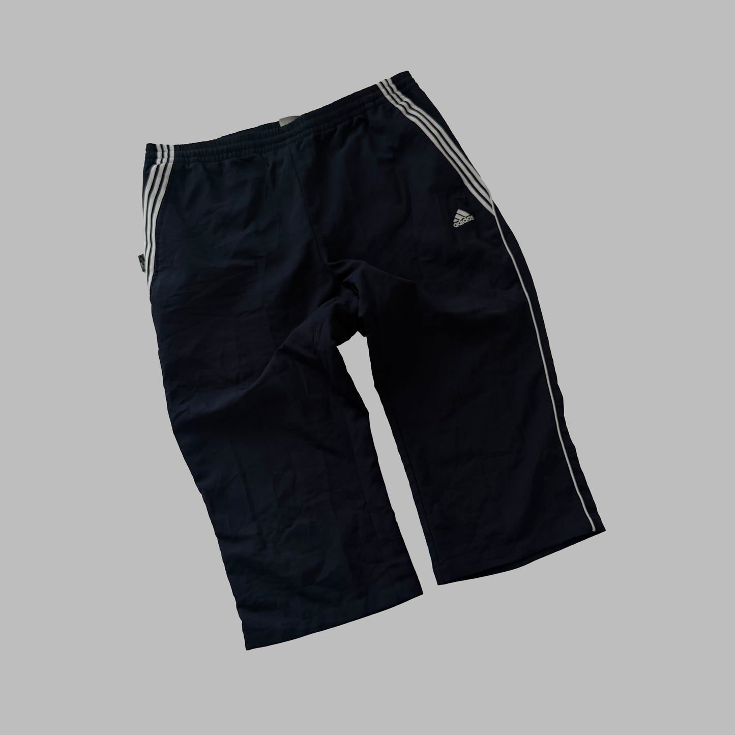Y2K Adidas Three Stripe Track Capris - M