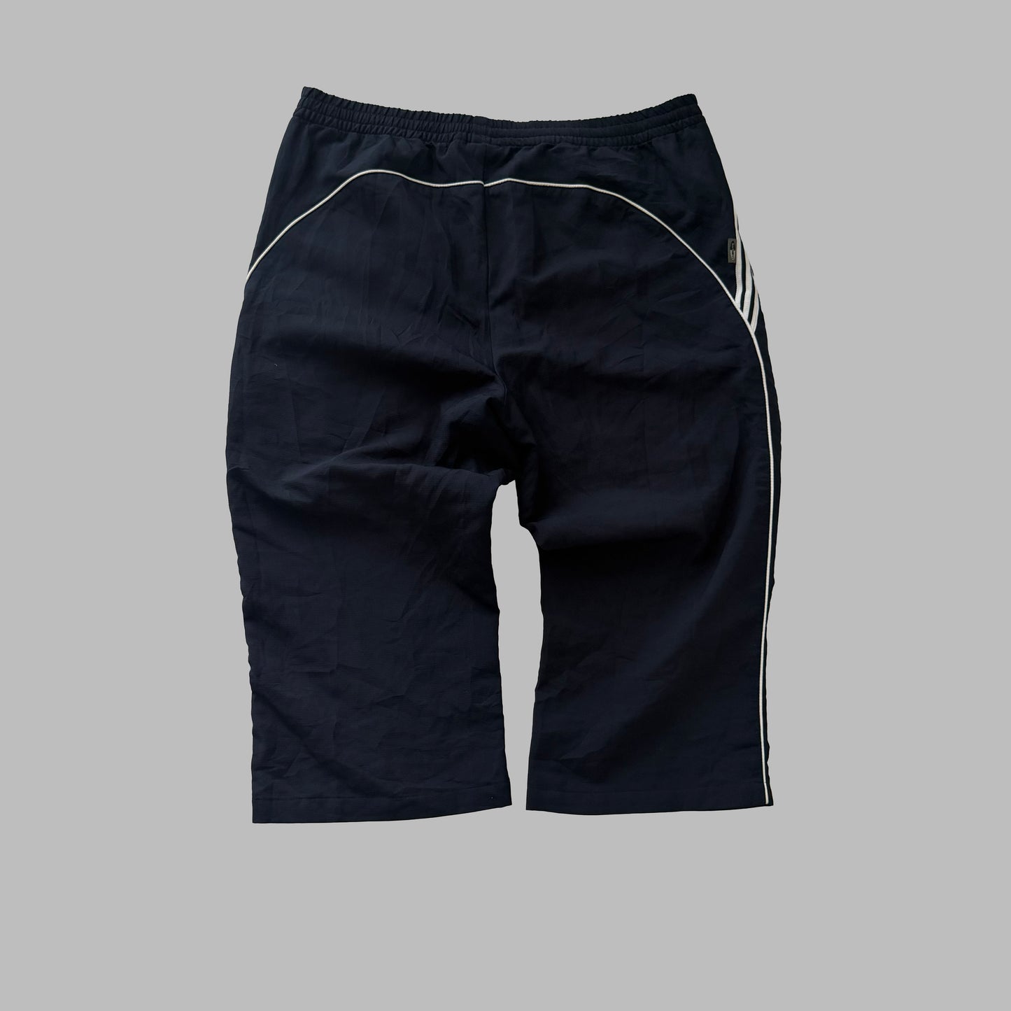 Y2K Adidas Three Stripe Track Capris - M