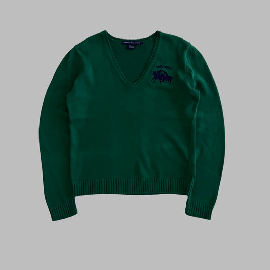 Y2K Polo Ralph Lauren V-neck Heavy Knit - XL