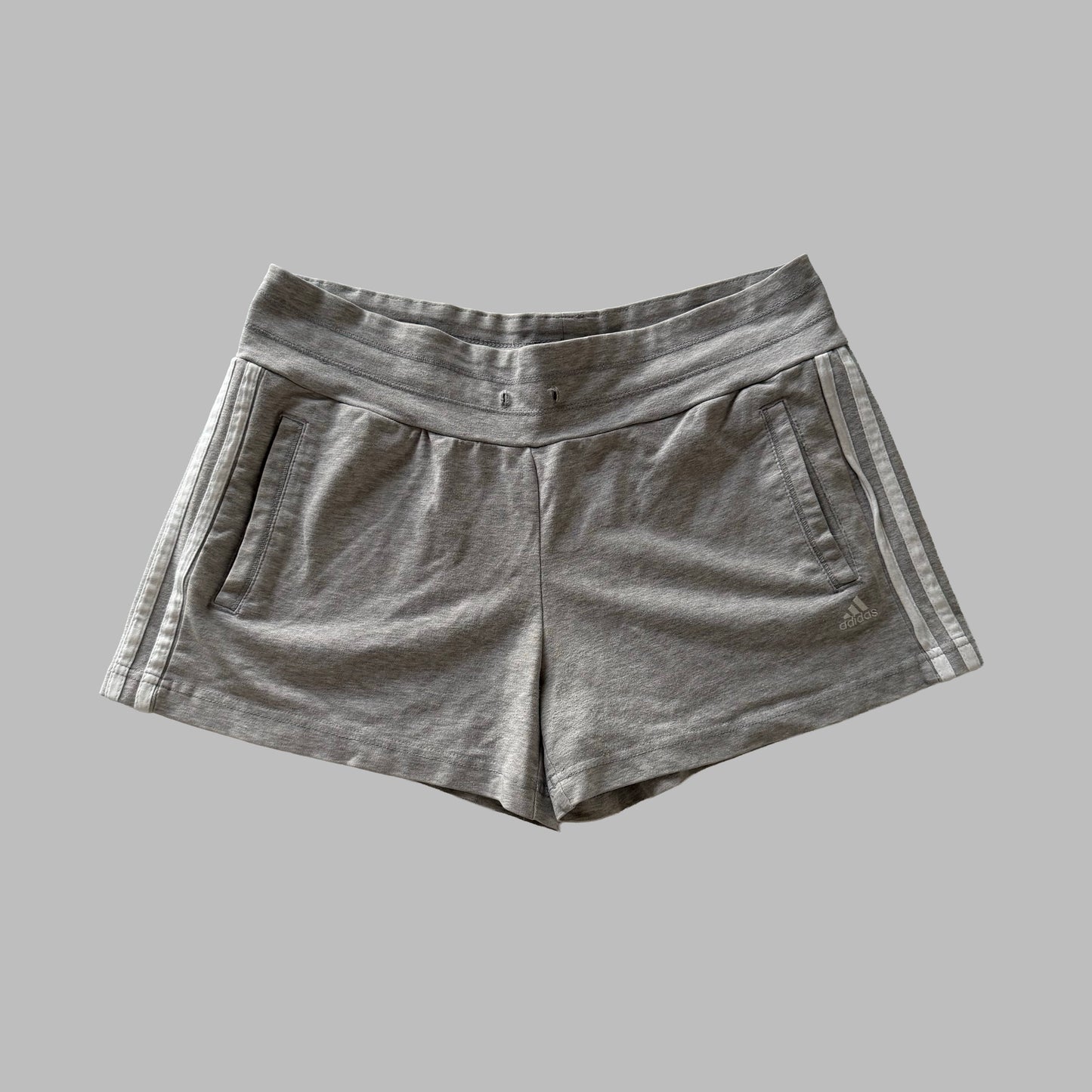 Y2K Adidas Three Stripe Activewear Micro Shorts - L