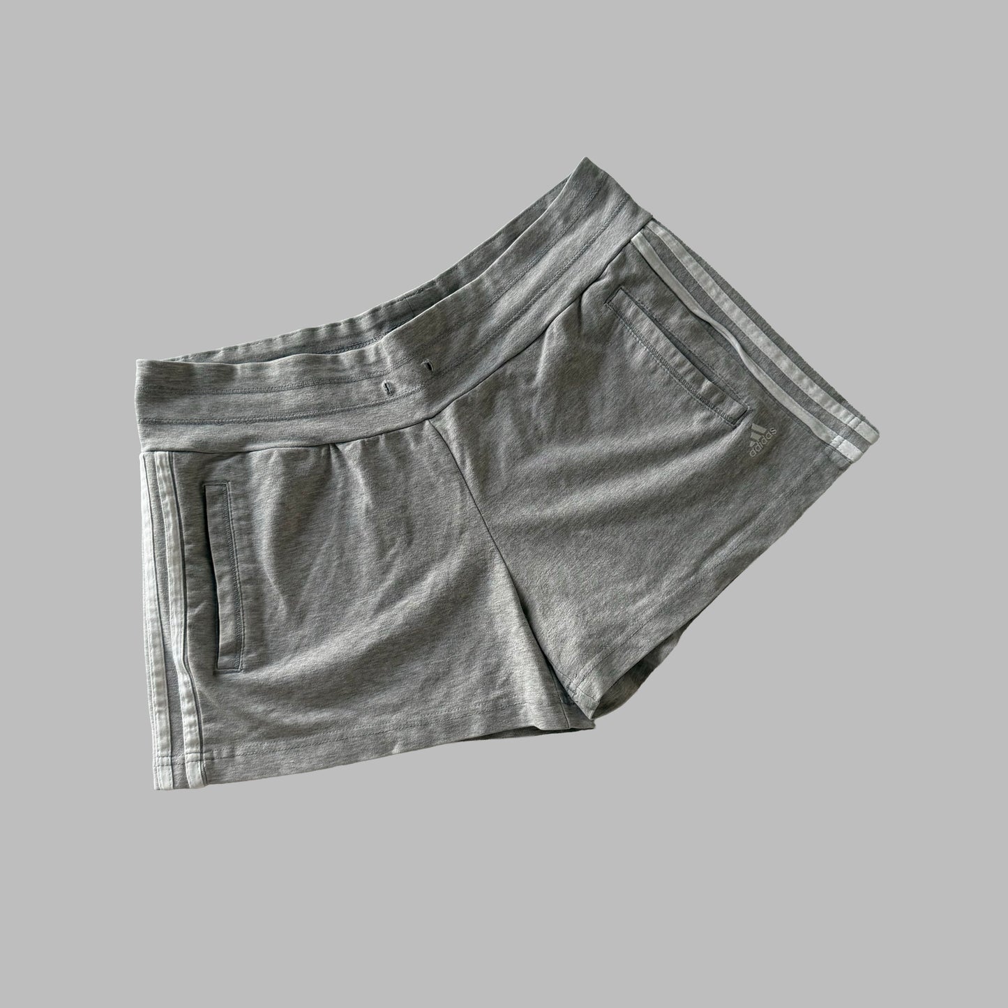 Y2K Adidas Three Stripe Activewear Micro Shorts - L