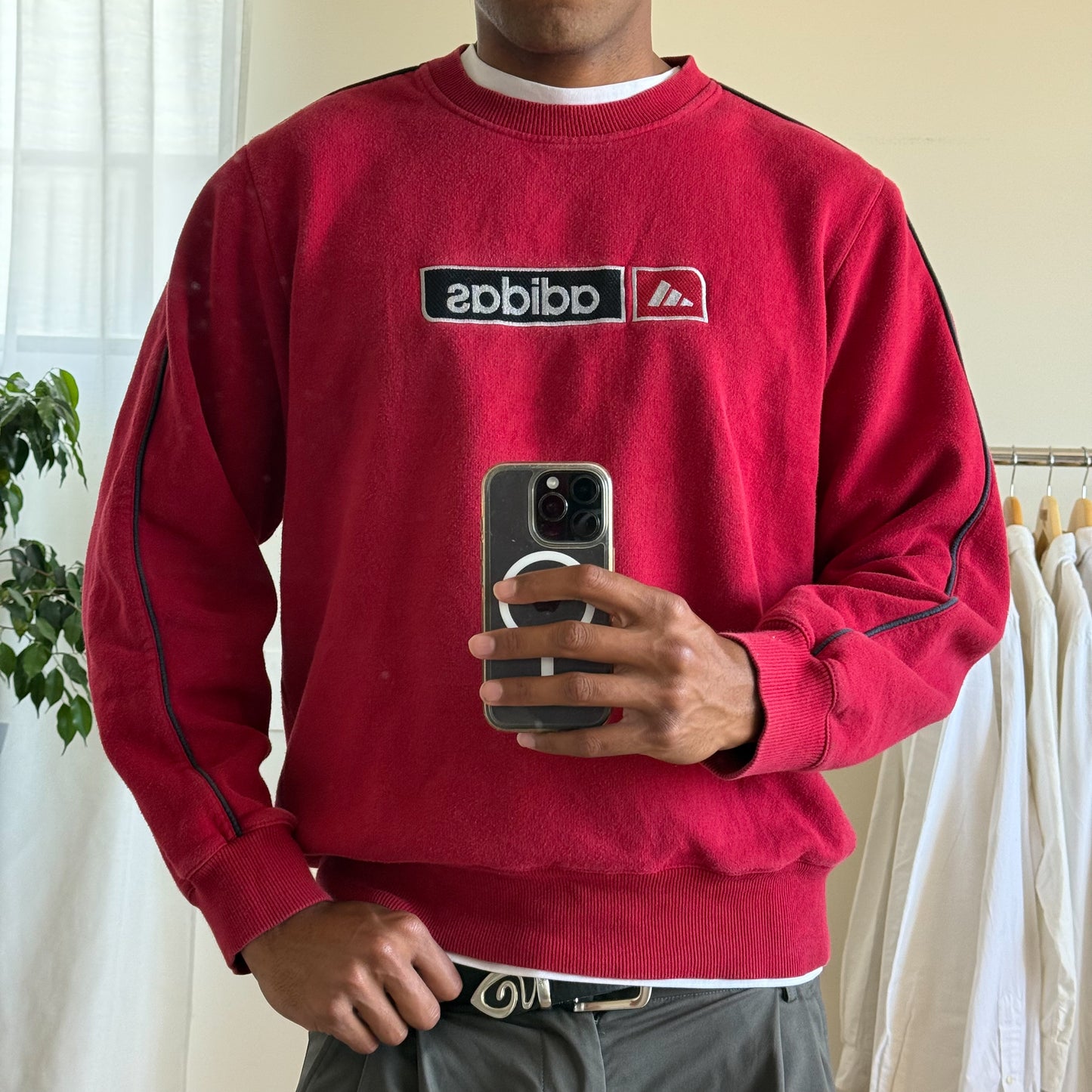 00s Adidas Embroidered Sweatshirt - Large