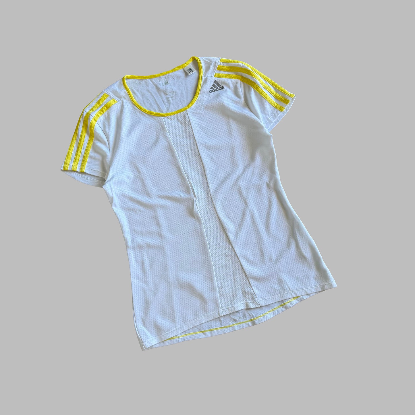 Y2K Adidas Three Stripe Activewear Top - M