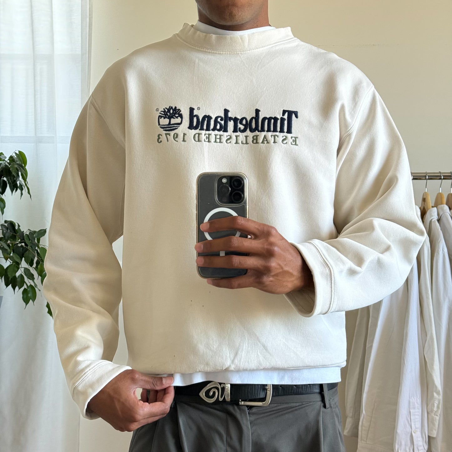 90s Timberland Embroidered Sweatshirt - Large