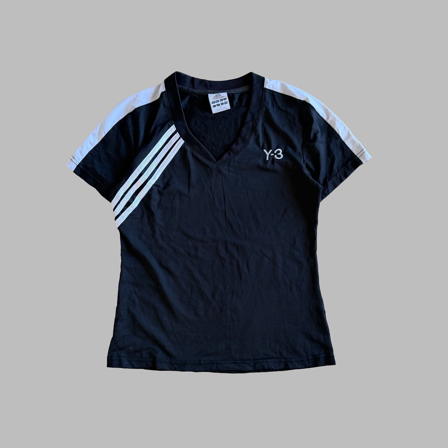 Y2K Adidas Three Stripe Activewear Top - S/M