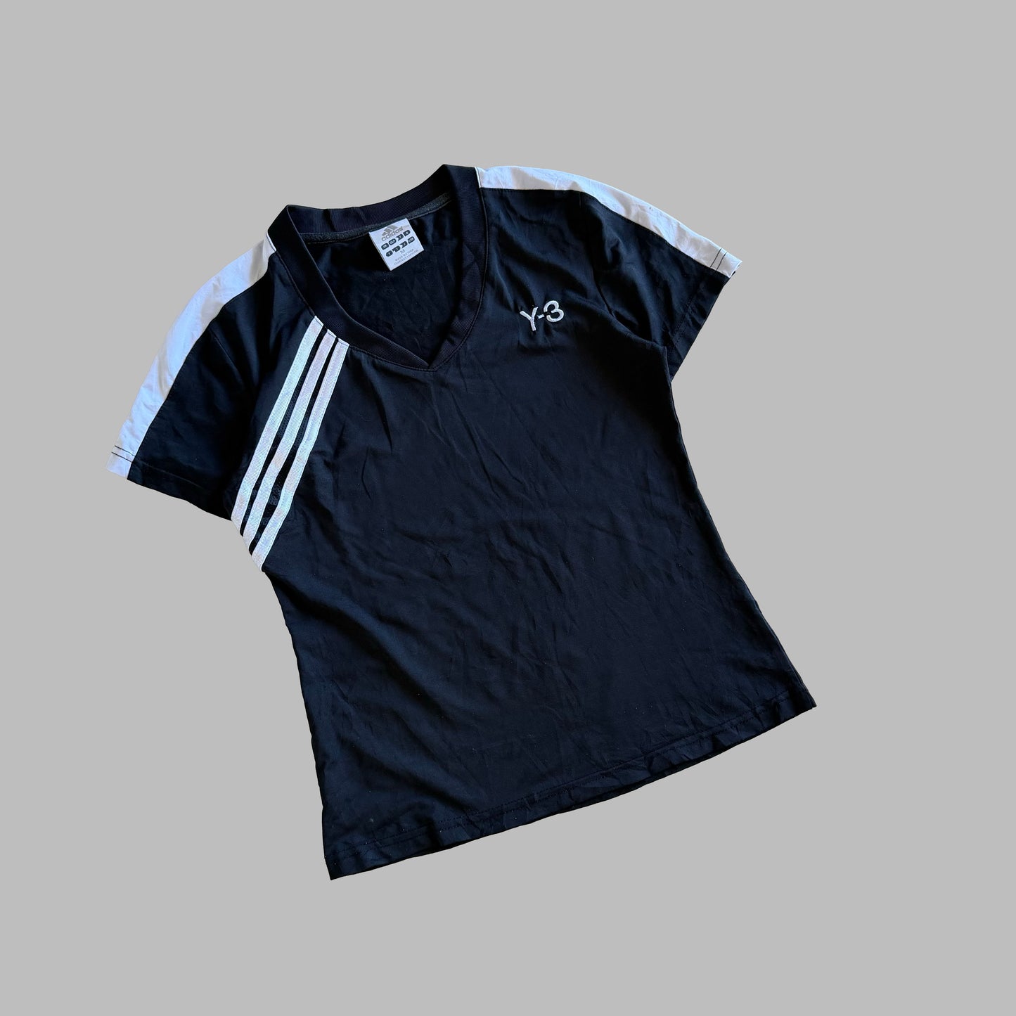 Y2K Adidas Three Stripe Activewear Top - S/M