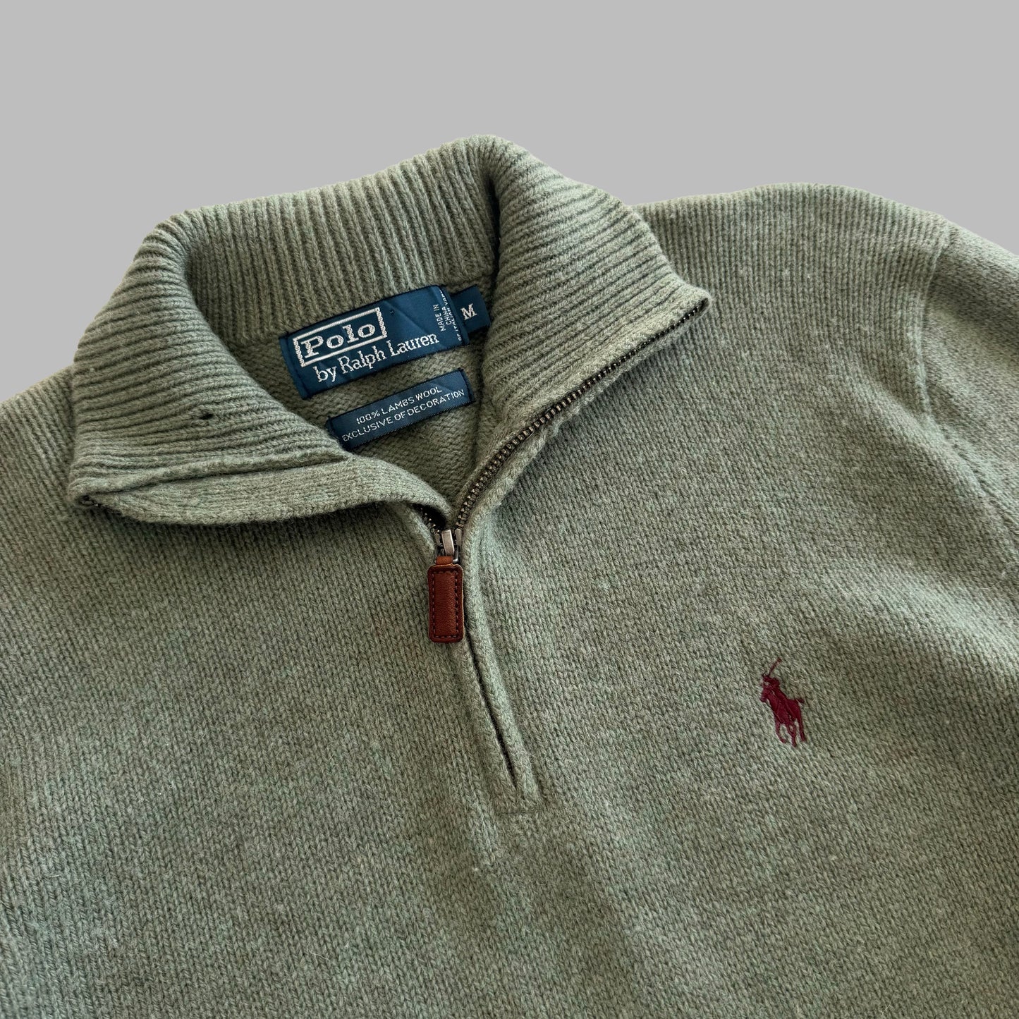 90s Polo Ralph Lauren Lambswool Quarter Zip - M