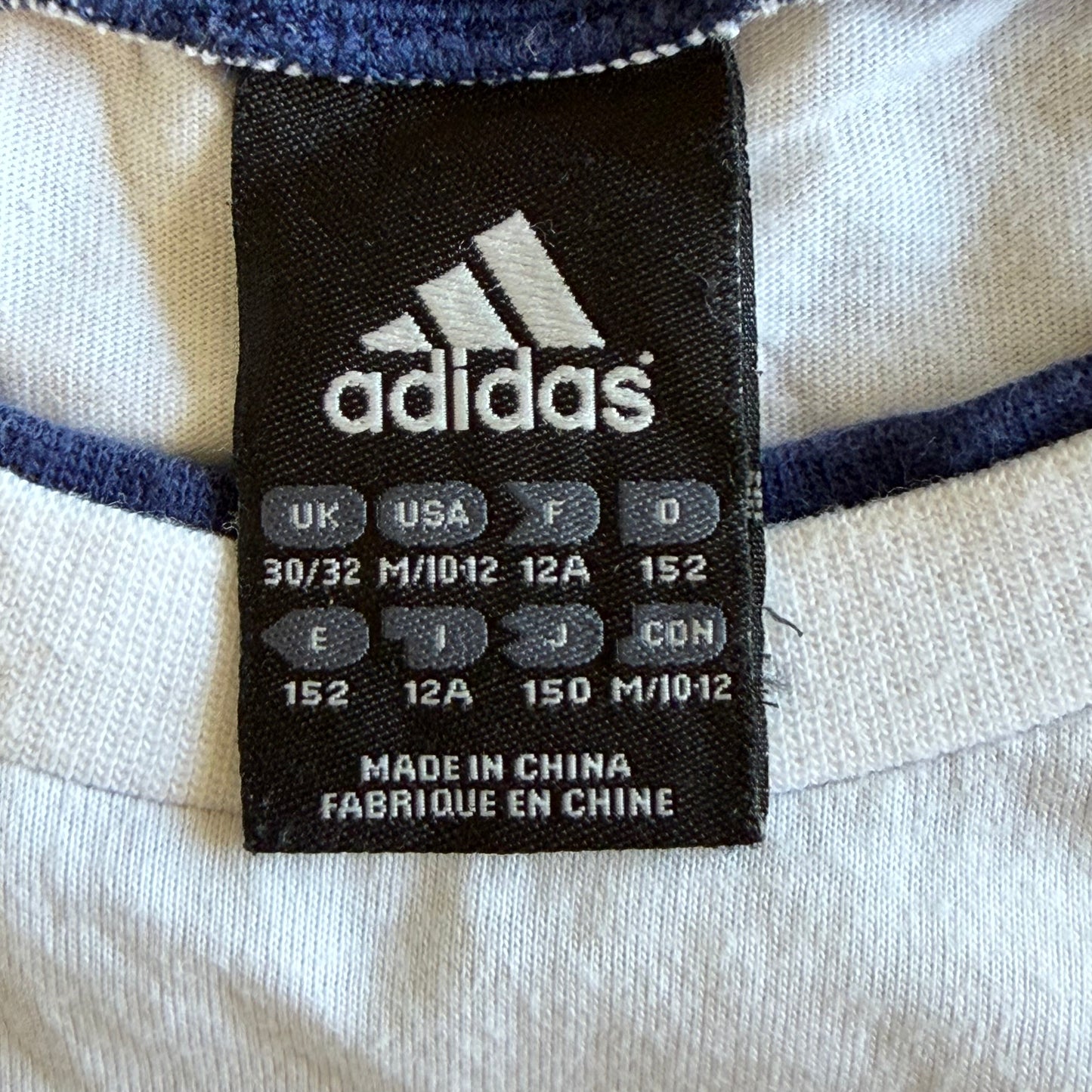 Y2K Adidas Spell Out Longsleeve Tee - M