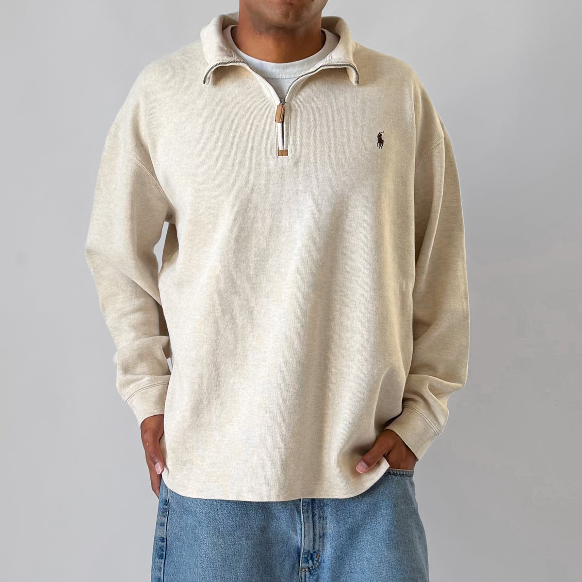 90s Polo Ralph Lauren Boxy Quarter Zip - XL