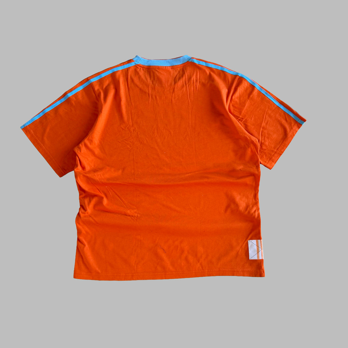 90s Adidas Spell Out Ringer Tee - L