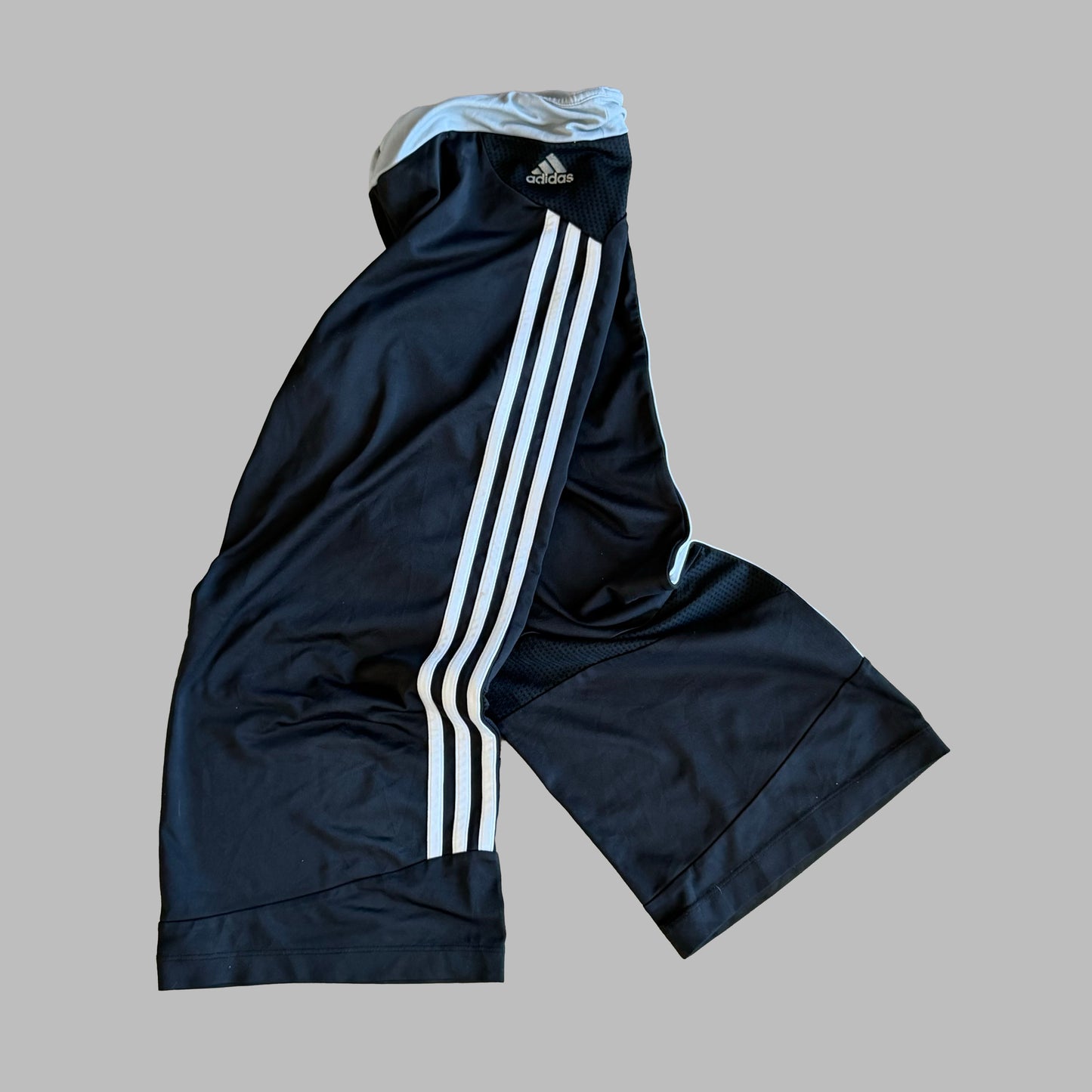 Y2K Adidas Three Stripe Activewear Capris - S