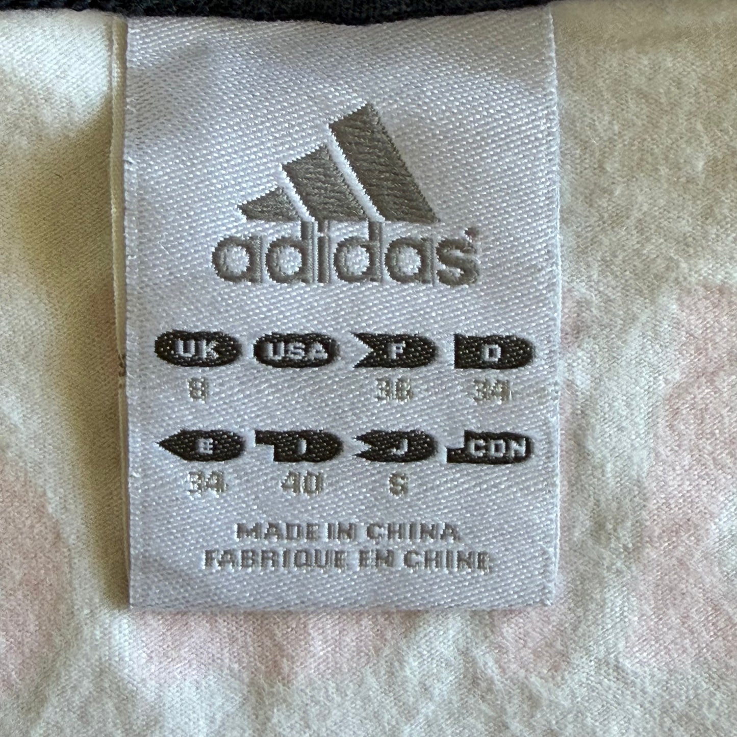 Y2K Adidas Striped Ringer Baby Tee - S