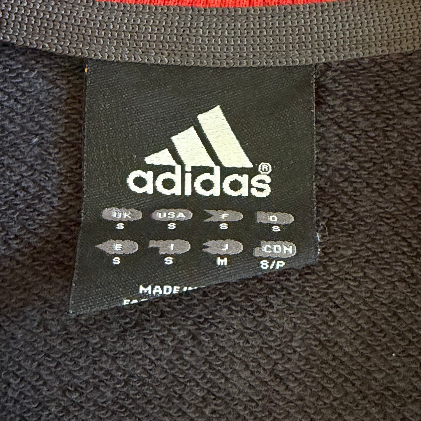 Y2K Adidas Three Stripe Spell Out Track Jacket - S