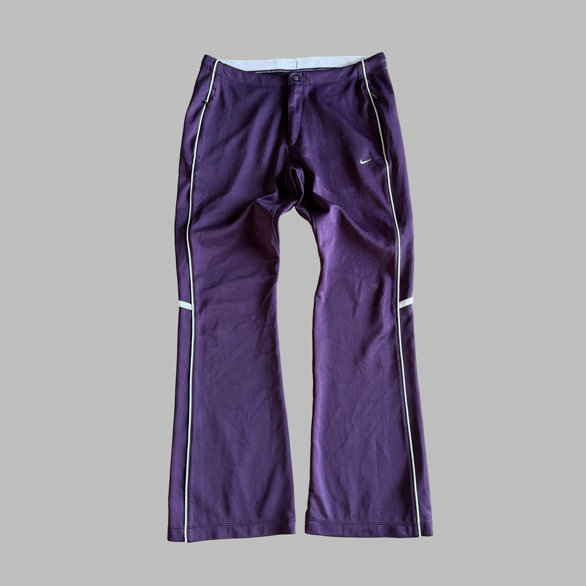 Y2K Nike Striped Active Track Pants - M