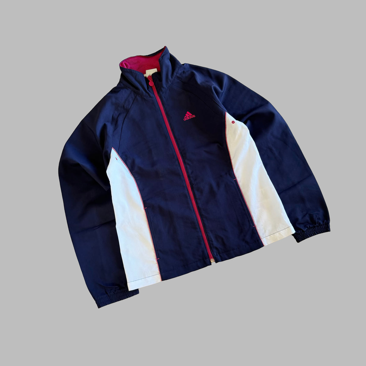 Y2K Adidas Panelled Lightweight Track Jacket - S