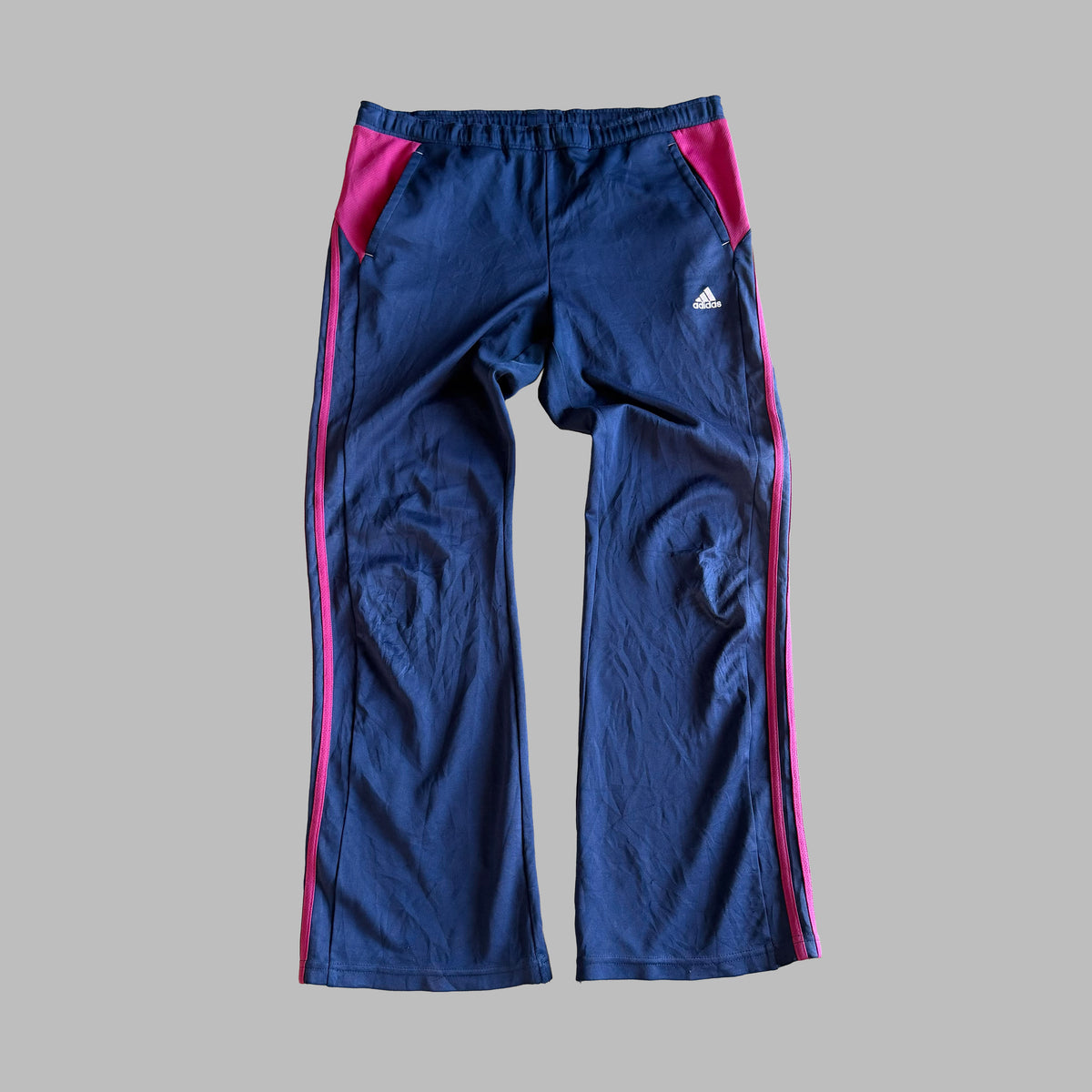 Y2K Adidas Three Stripe Active Track Pants - L