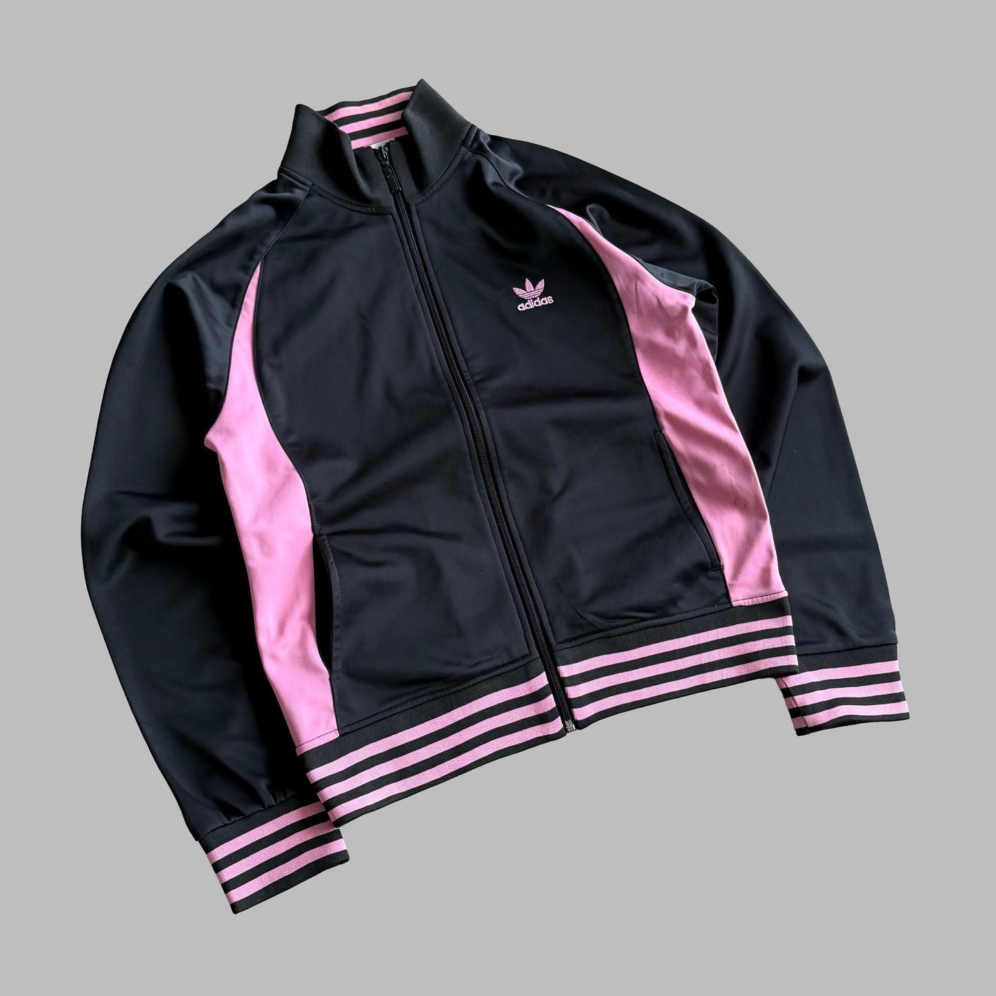 Y2K Adidas Panelled Track Jacket - M
