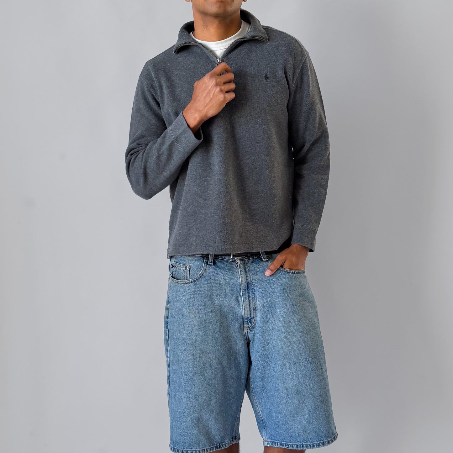 90s Polo Ralph Lauren Boxy Quarter Zip - L