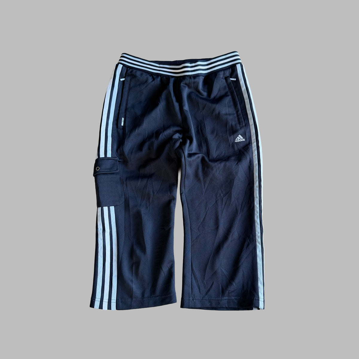 Y2K Adidas Three Stripe Capris - S