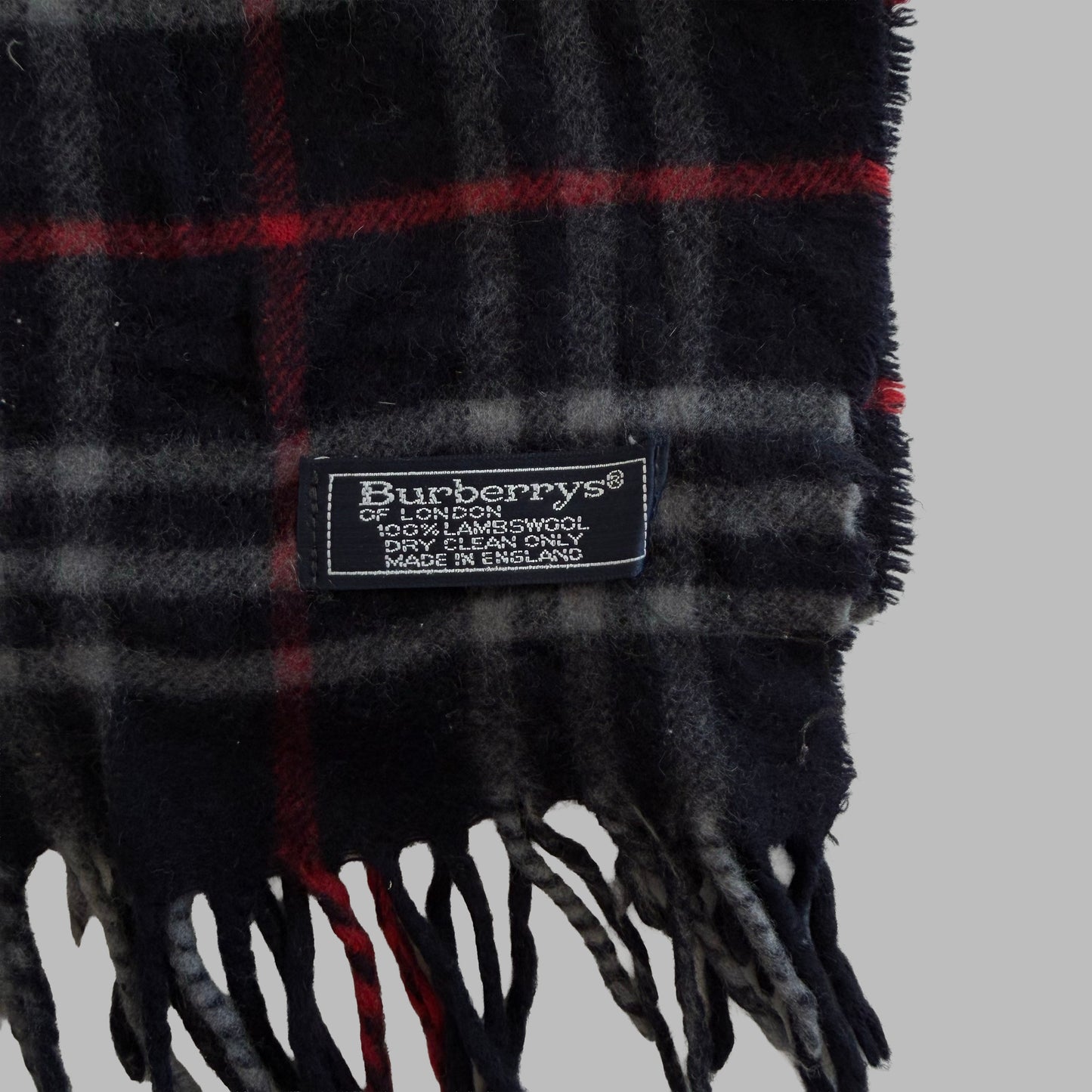 90s Burberry Lambswool Check Scarf