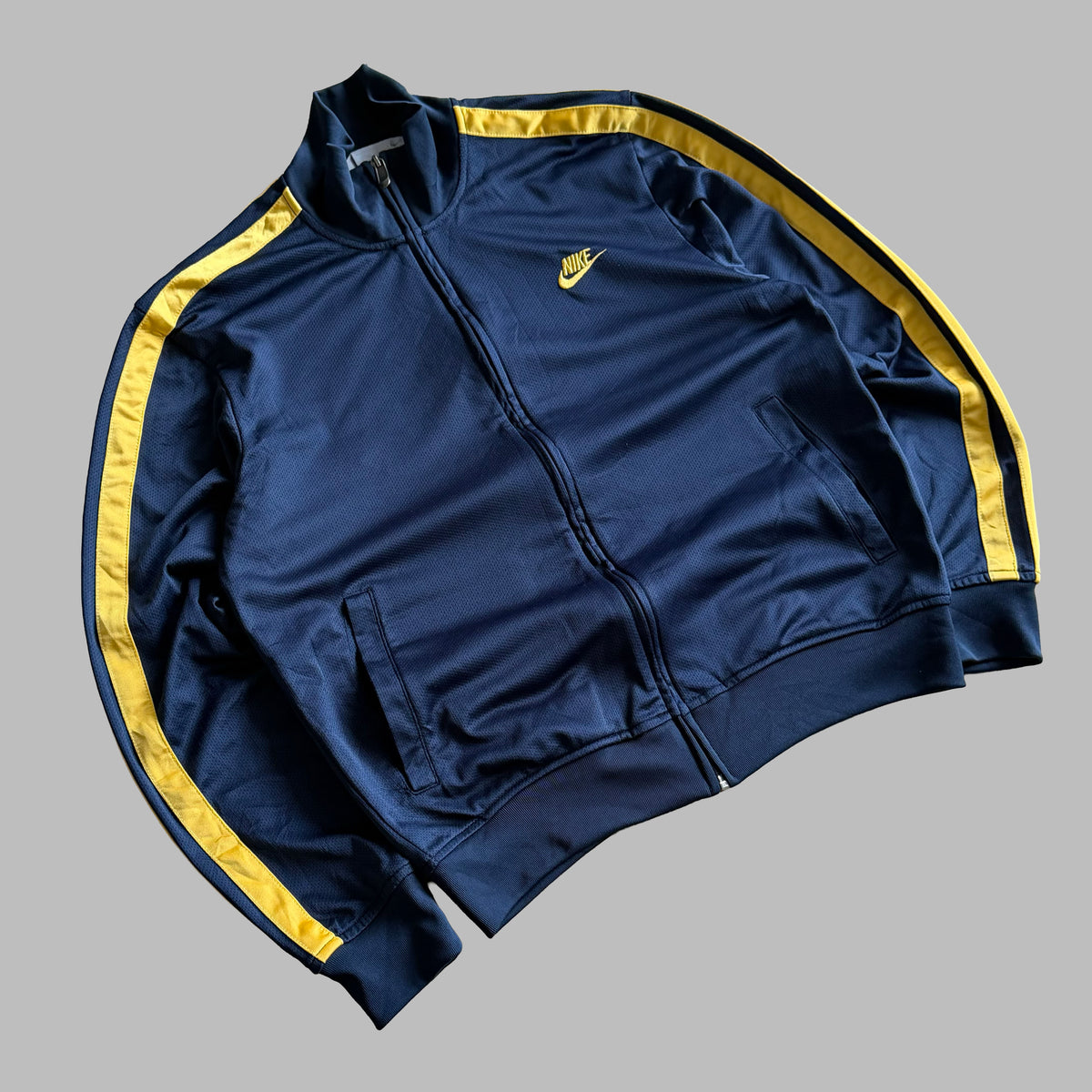 Y2K Nike Striped Lightweight Track Jacket - M