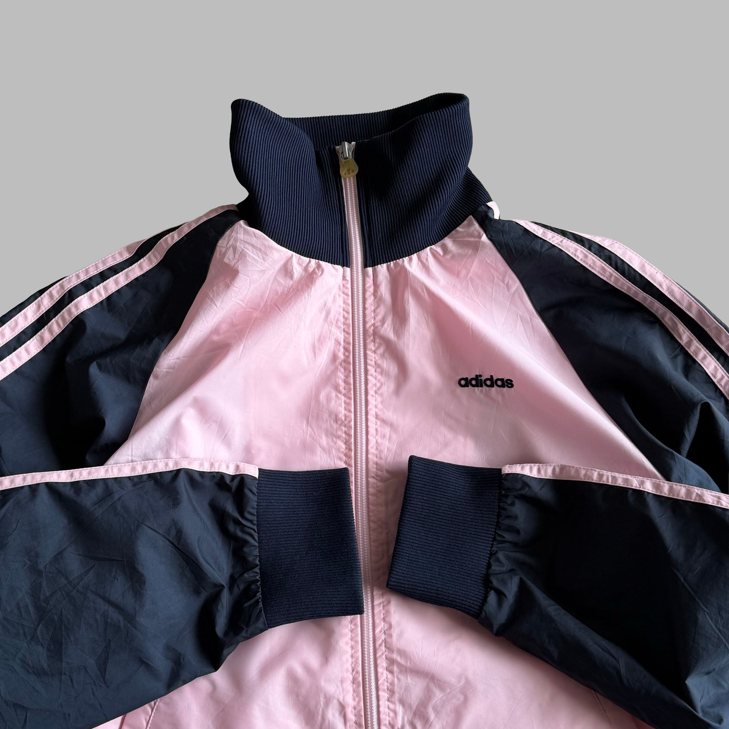 Y2K Adidas Three Stripe Track Jacket - M
