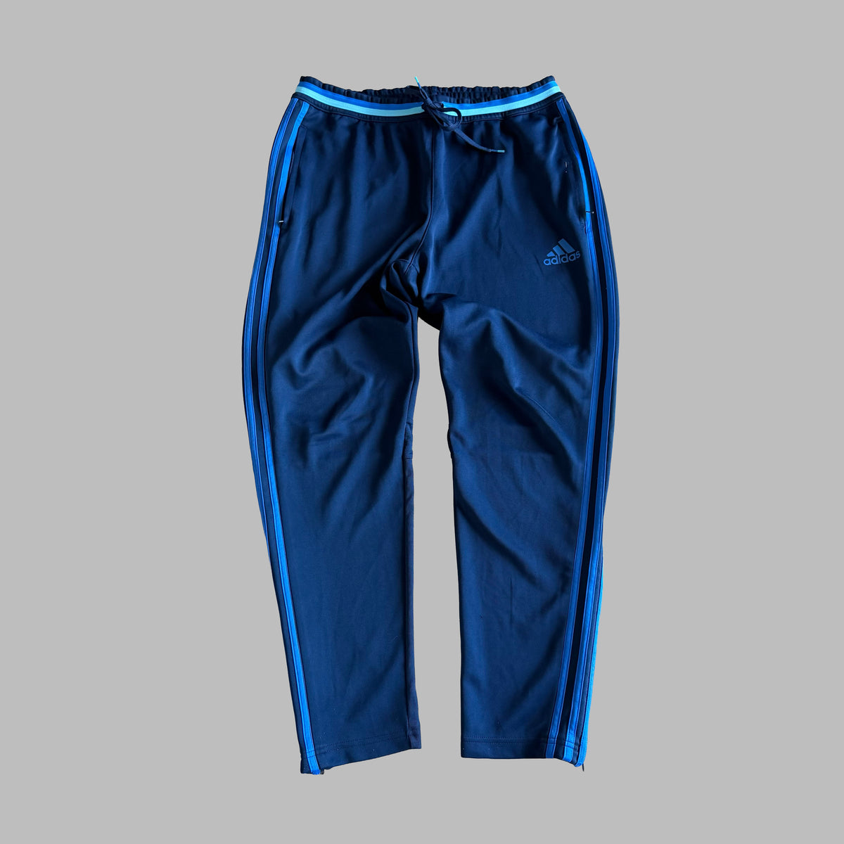Y2K Adidas Three Stripe Fitted Active Track Pants - L