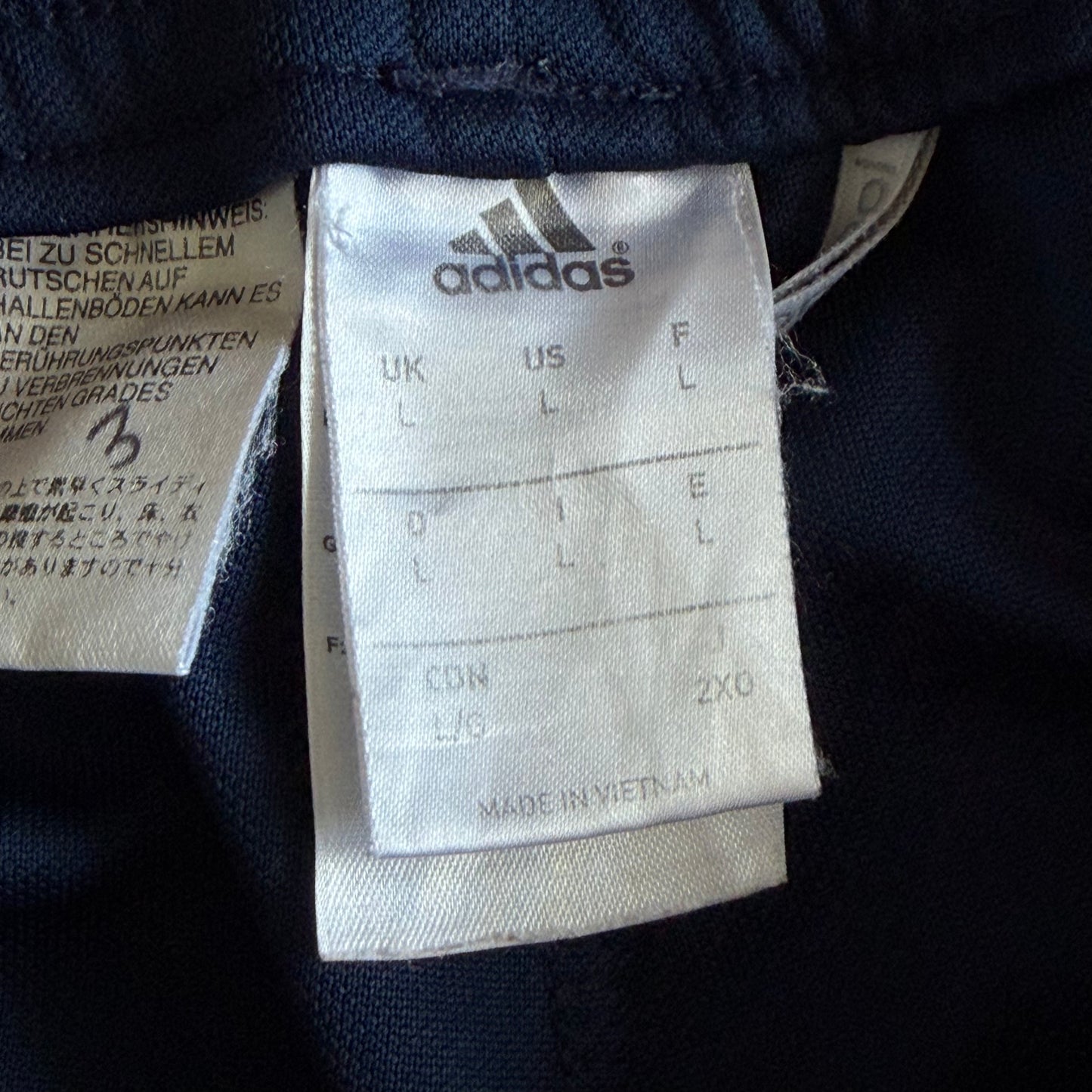 Y2K Adidas Three Stripe Fitted Active Track Pants - L