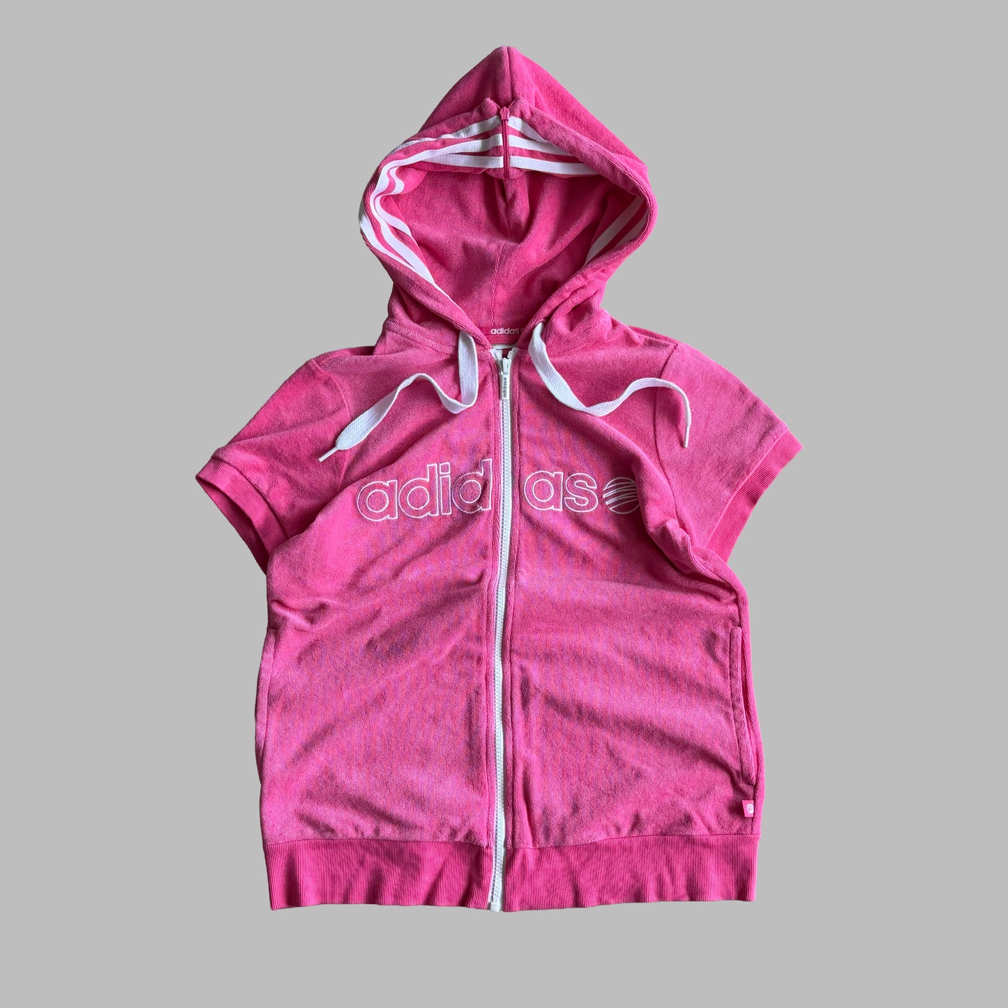 Y2K Adidas Towel Hooded Top - XL