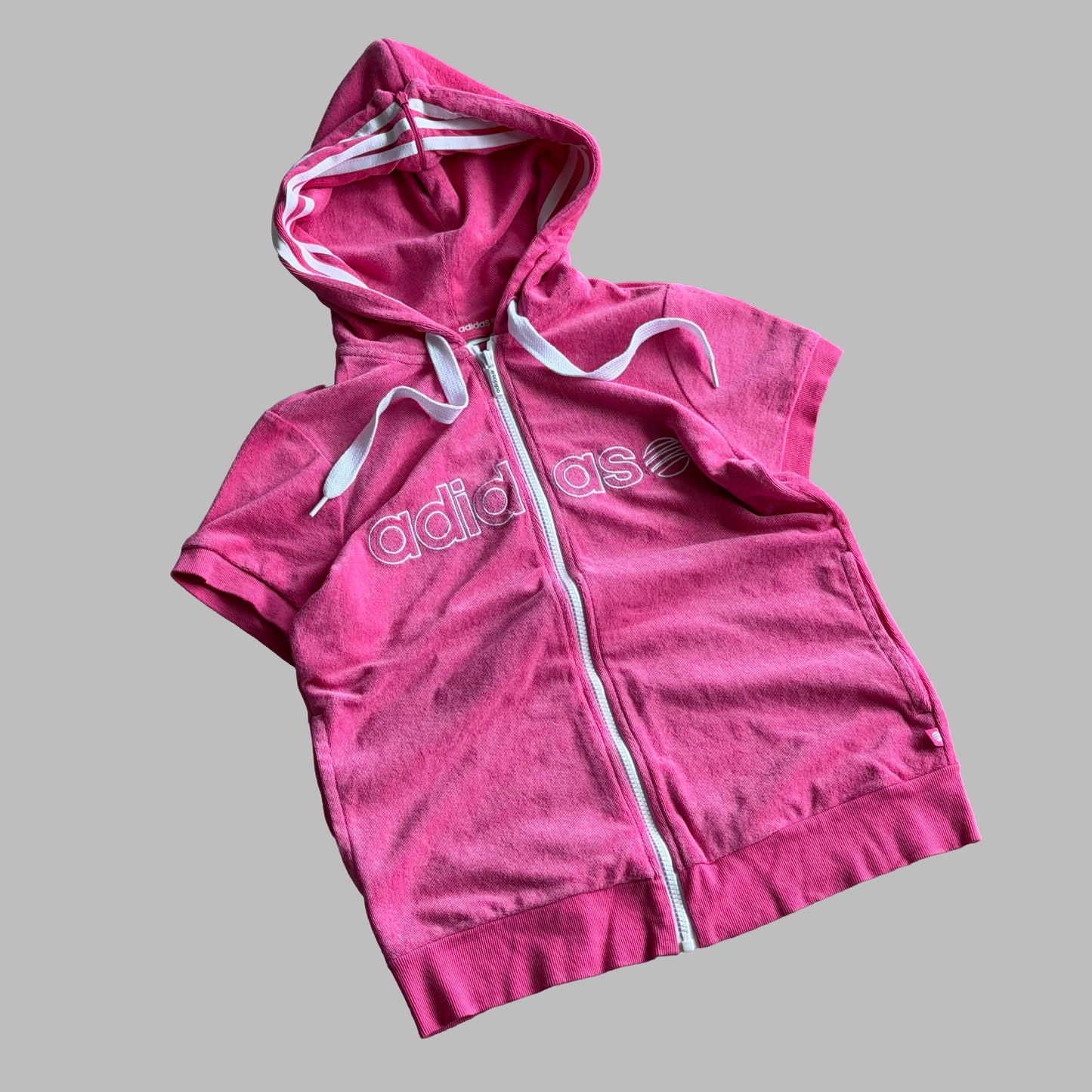 Y2K Adidas Towel Hooded Top - XL