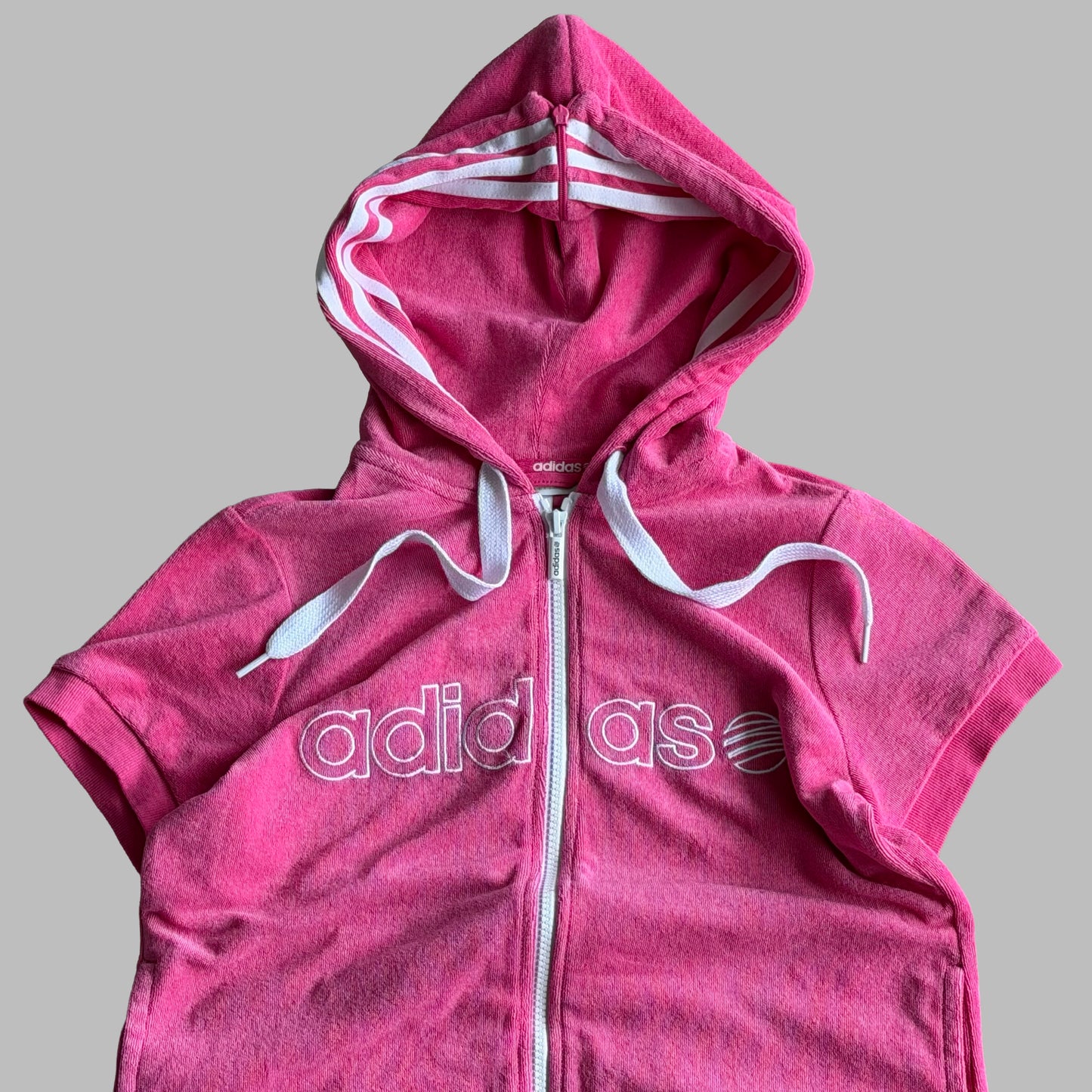 Y2K Adidas Towel Hooded Top - XL