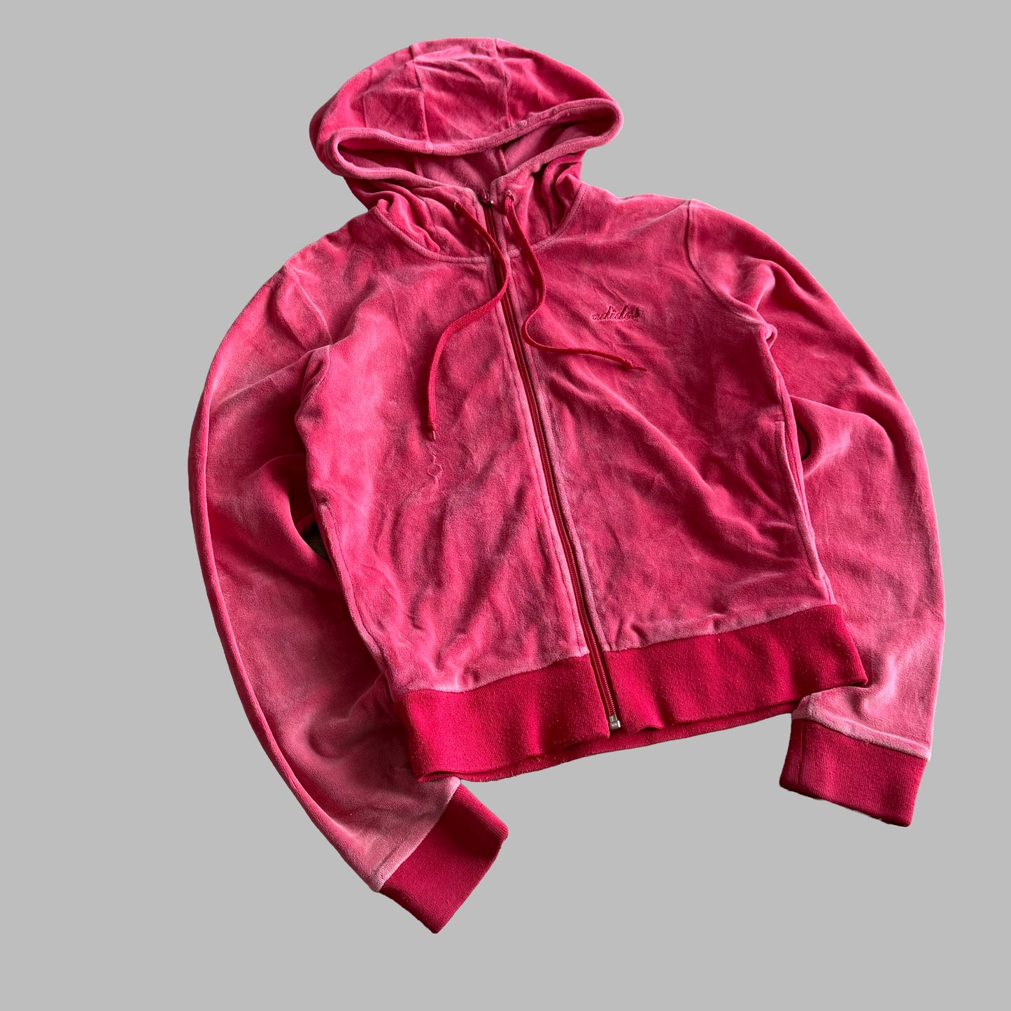 Y2K Adidas Velour Velvet Jacket -  S