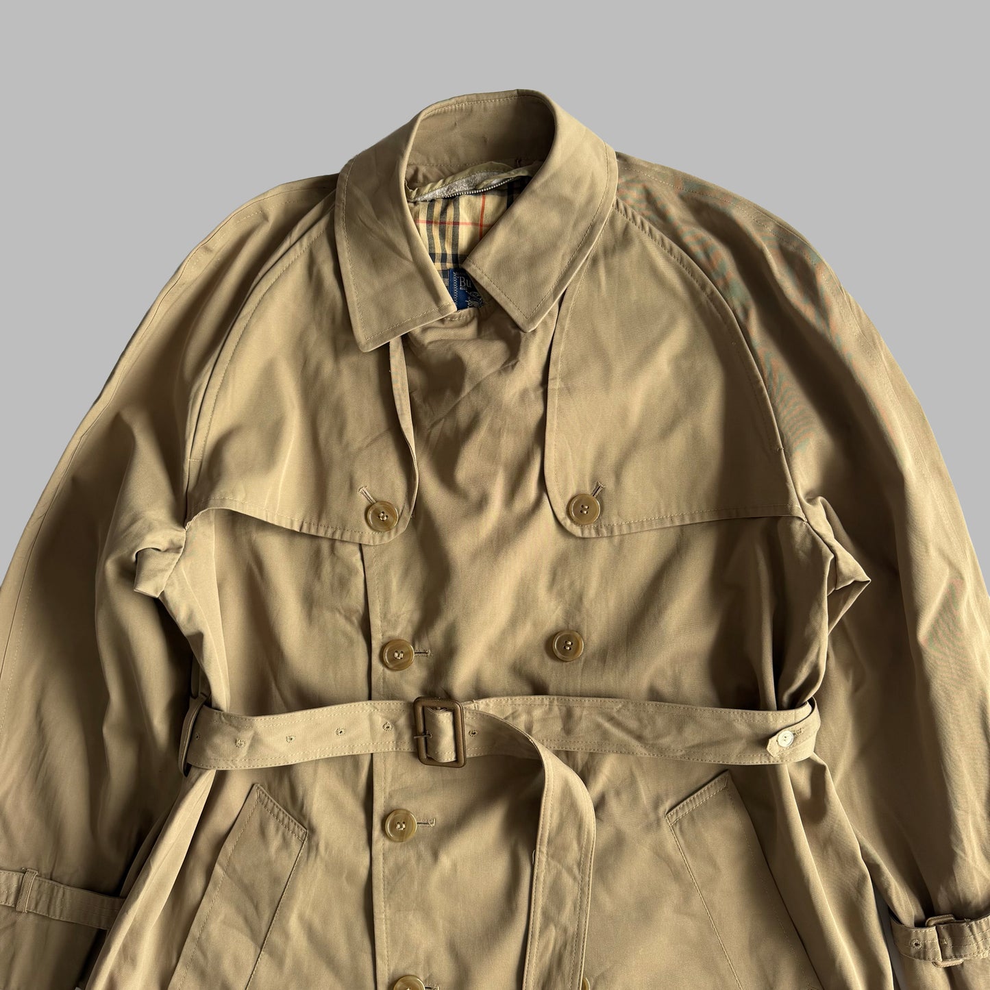 90s Burberry Double Breasted Trench Coat - L