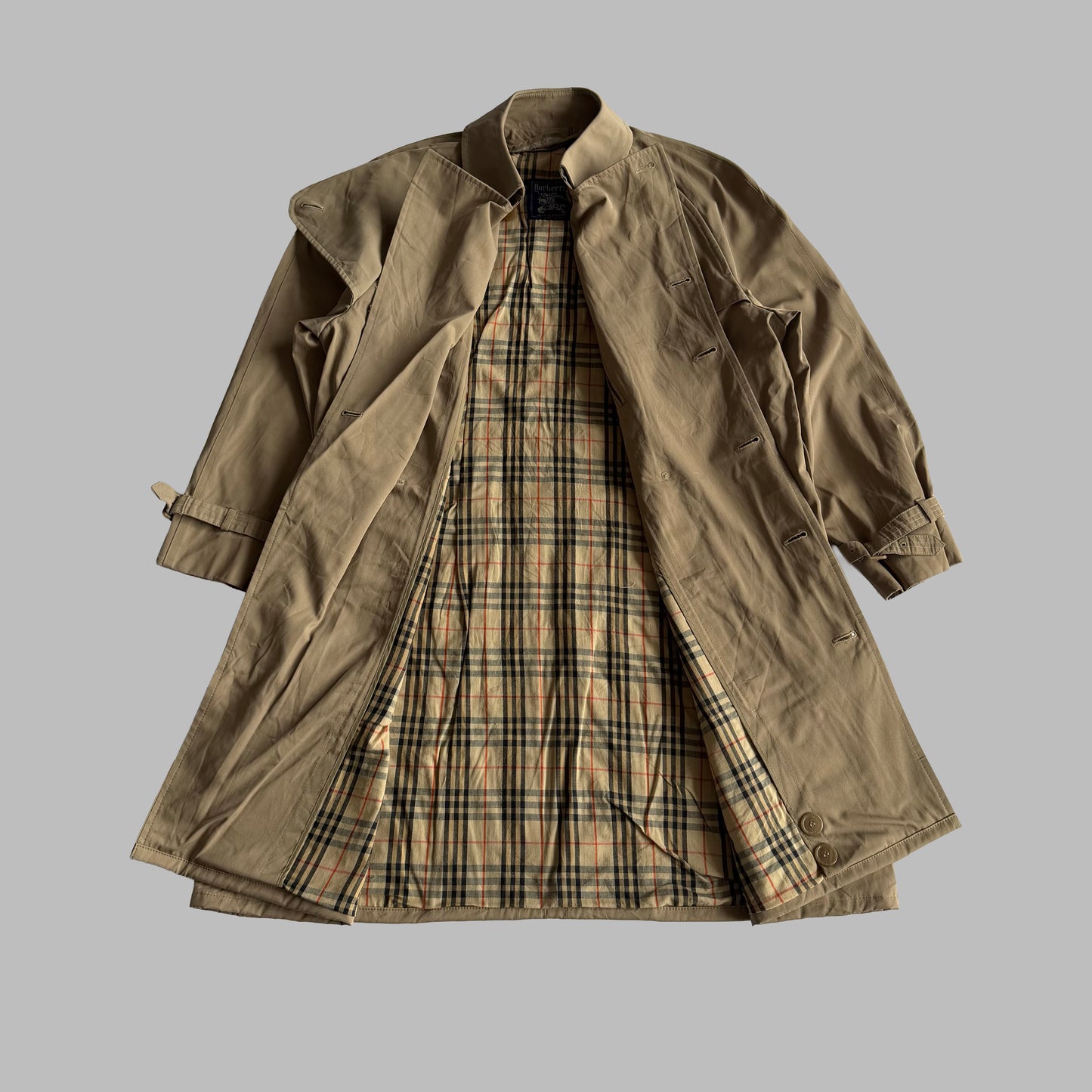 90s Burberry Double Breasted Trench Coat - L
