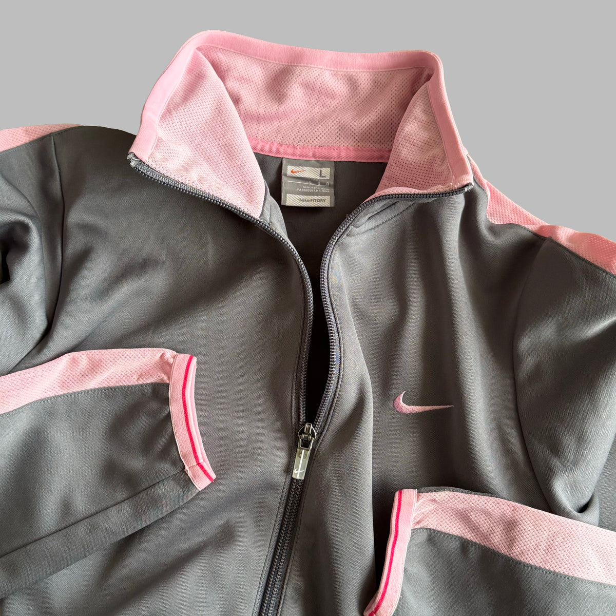 Y2K Nike Panelled Lightweight Track Jacket - M