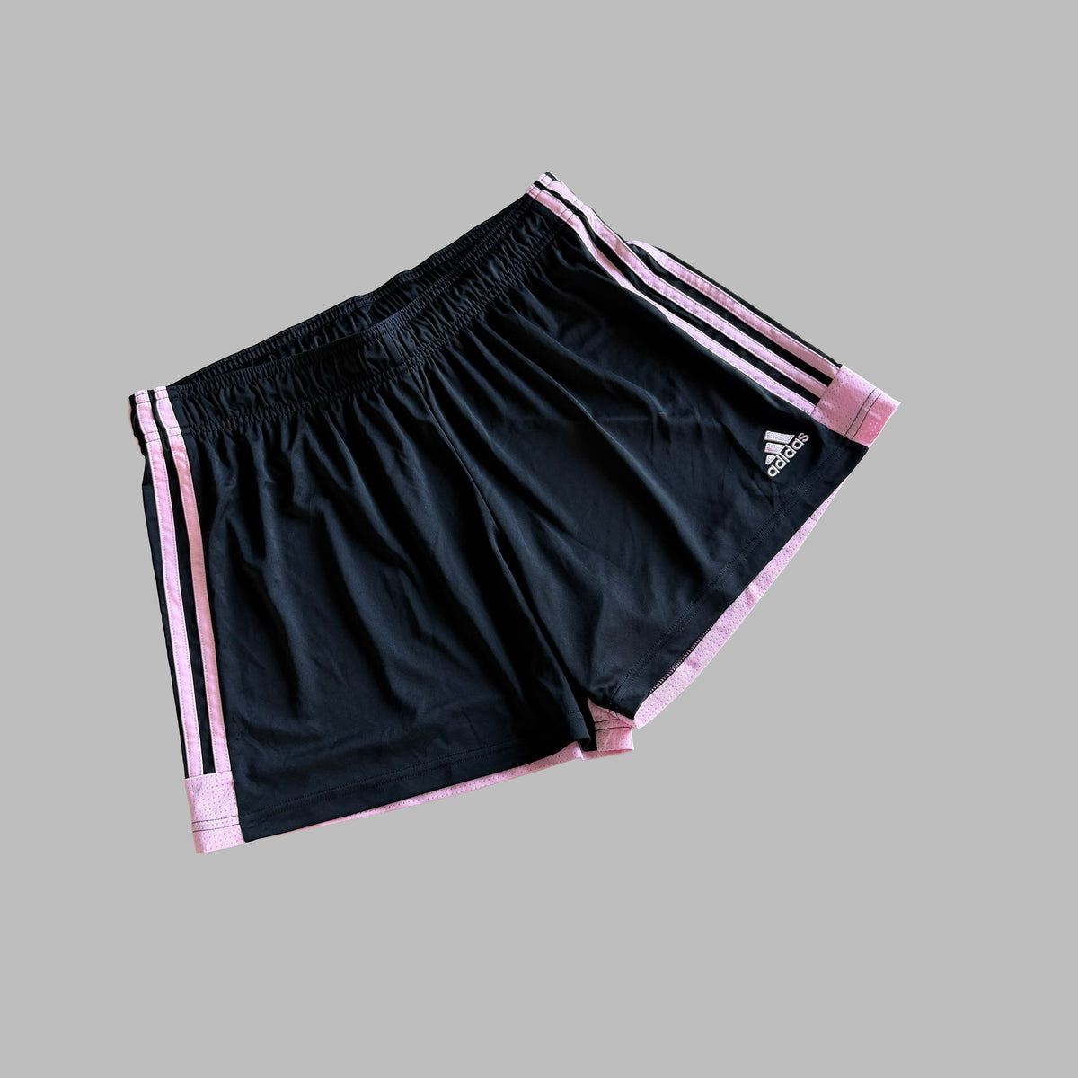 Y2K Adidas Three Stripe Mini Shorts - L