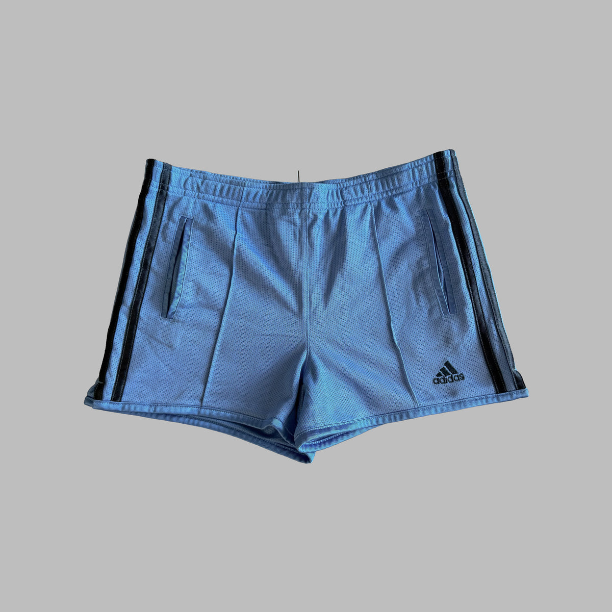Y2K Adidas Three Stripe Mini Shorts - S