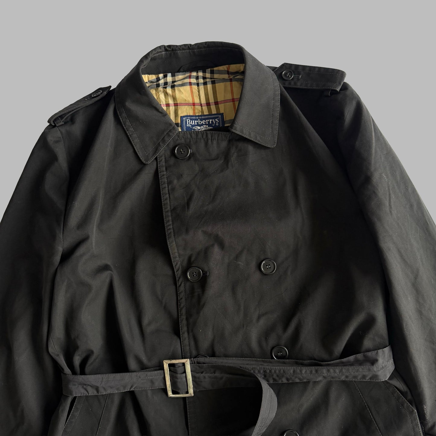 90s Burberry Double Breasted Trench Coat - M