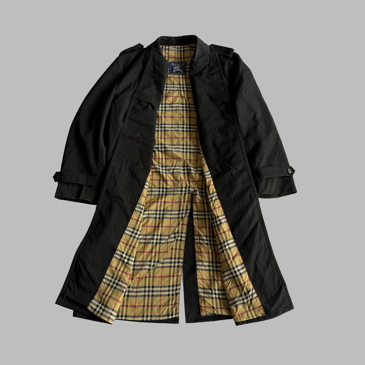 90s Burberry Double Breasted Trench Coat - M