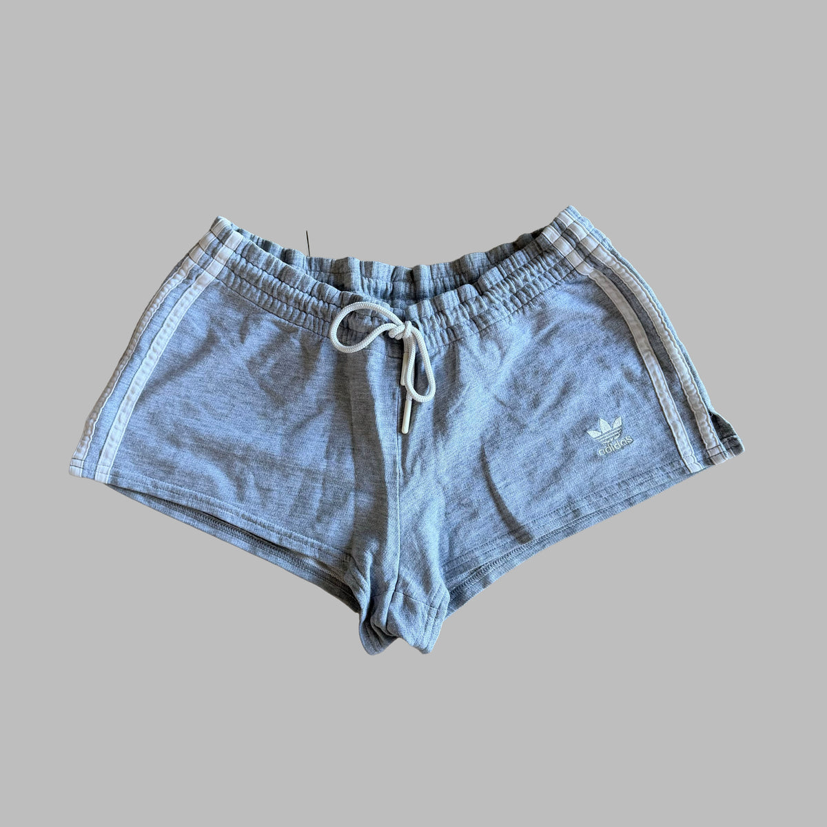 Y2K Adidas Three Stripe Micro Shorts - M