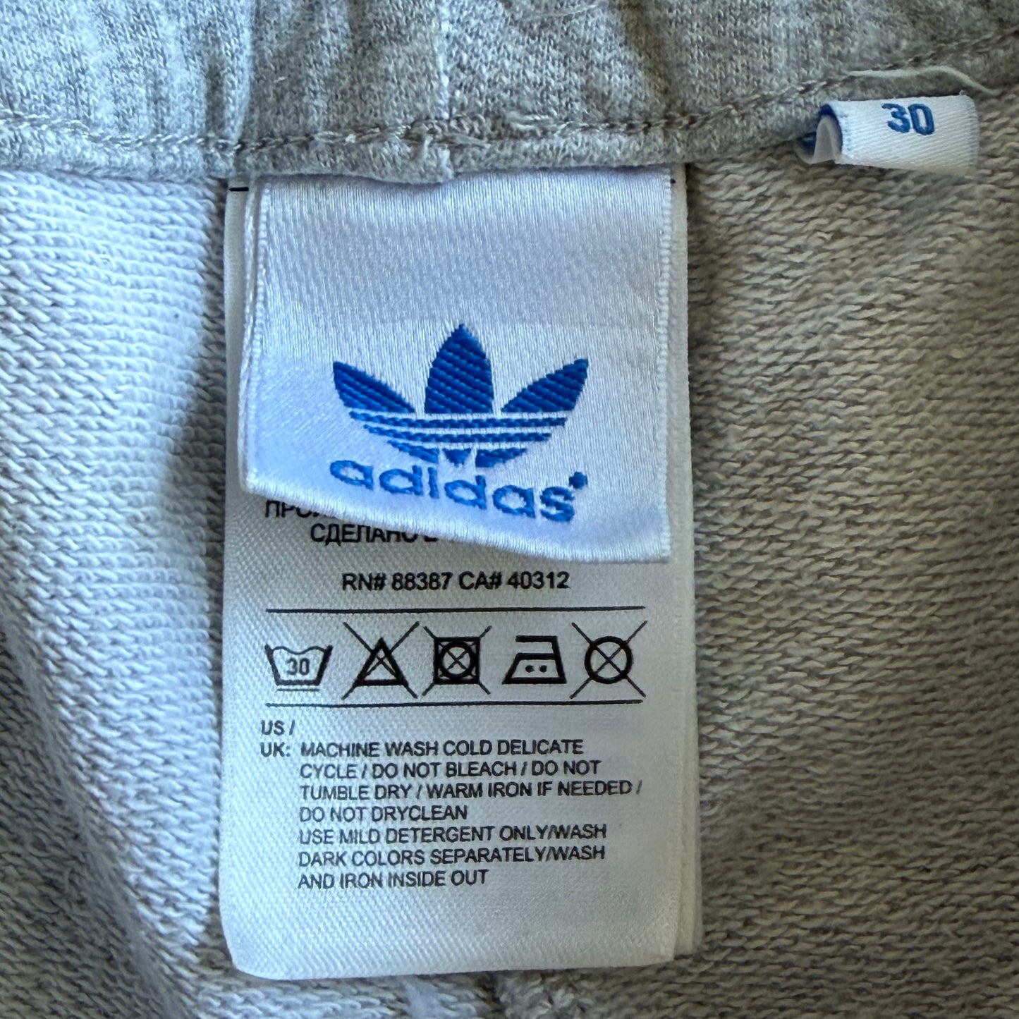 Y2K Adidas Three Stripe Micro Shorts - M