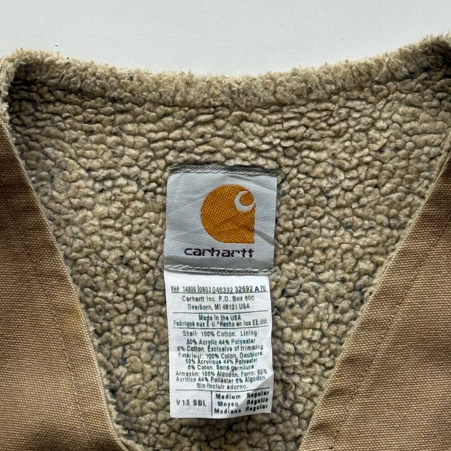 Carhartt V01 Sherpa Lined Vest - Medium